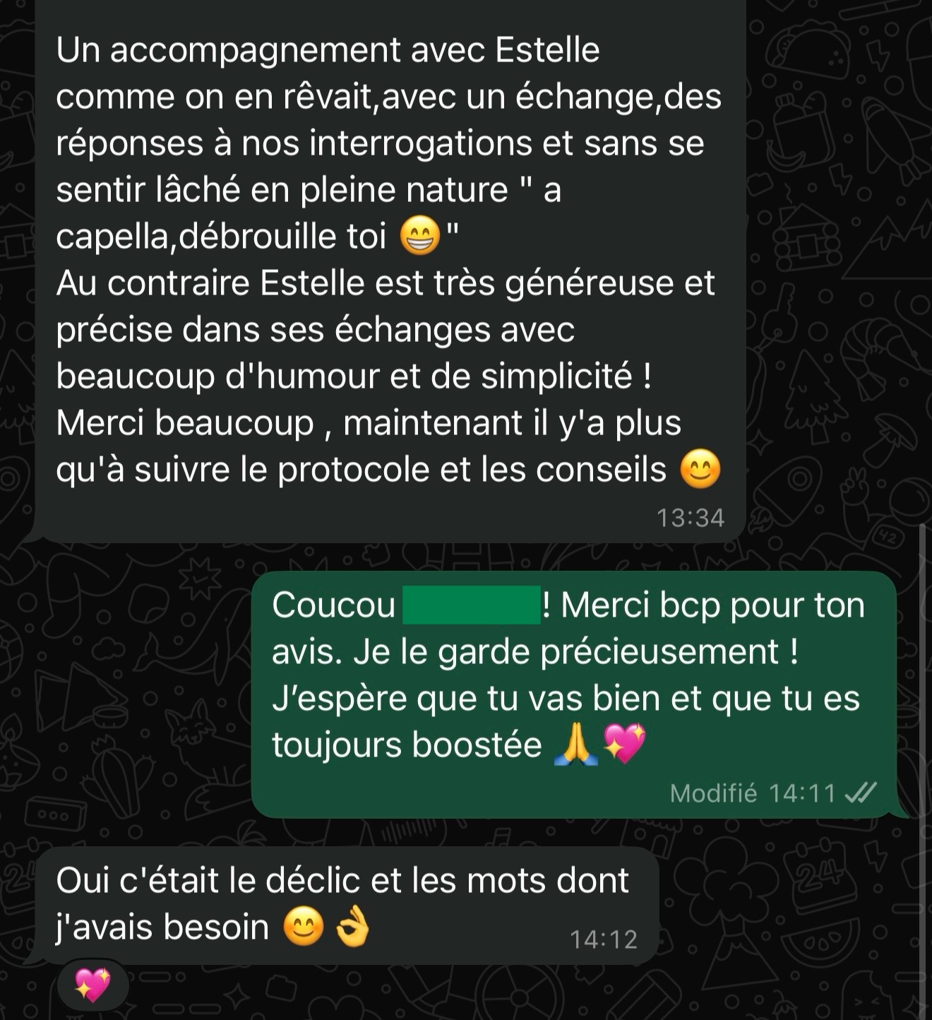 Témoignage Salut Estelle