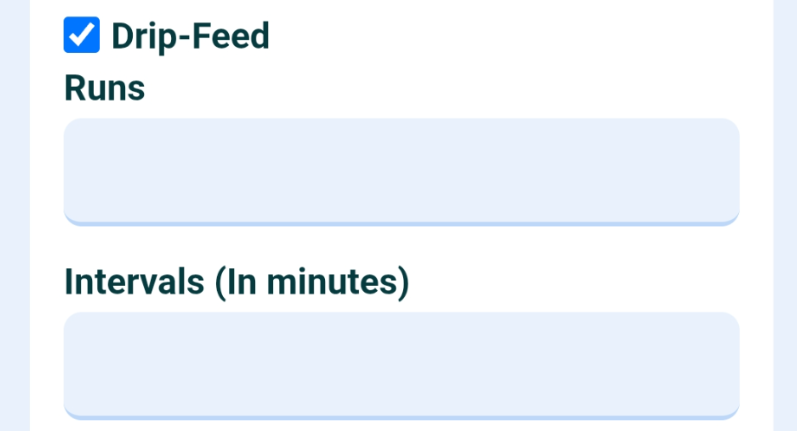 drip feed in smm panel interval setting