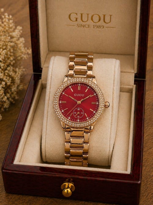 Gold Cushion Dial Watch