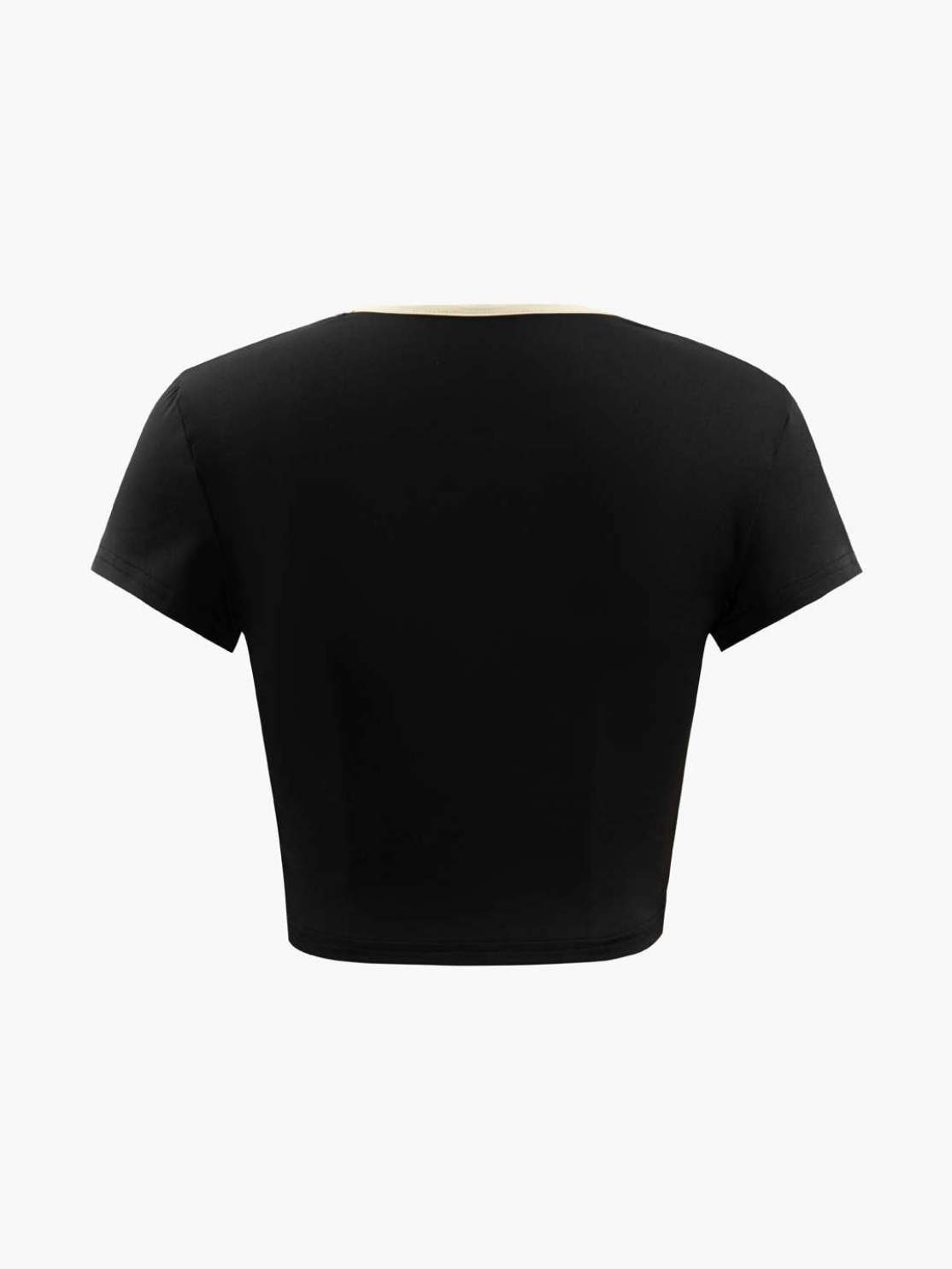 Short-sleeved Square Collar T-shirt Slim Fit Low Waist Trousers Suit