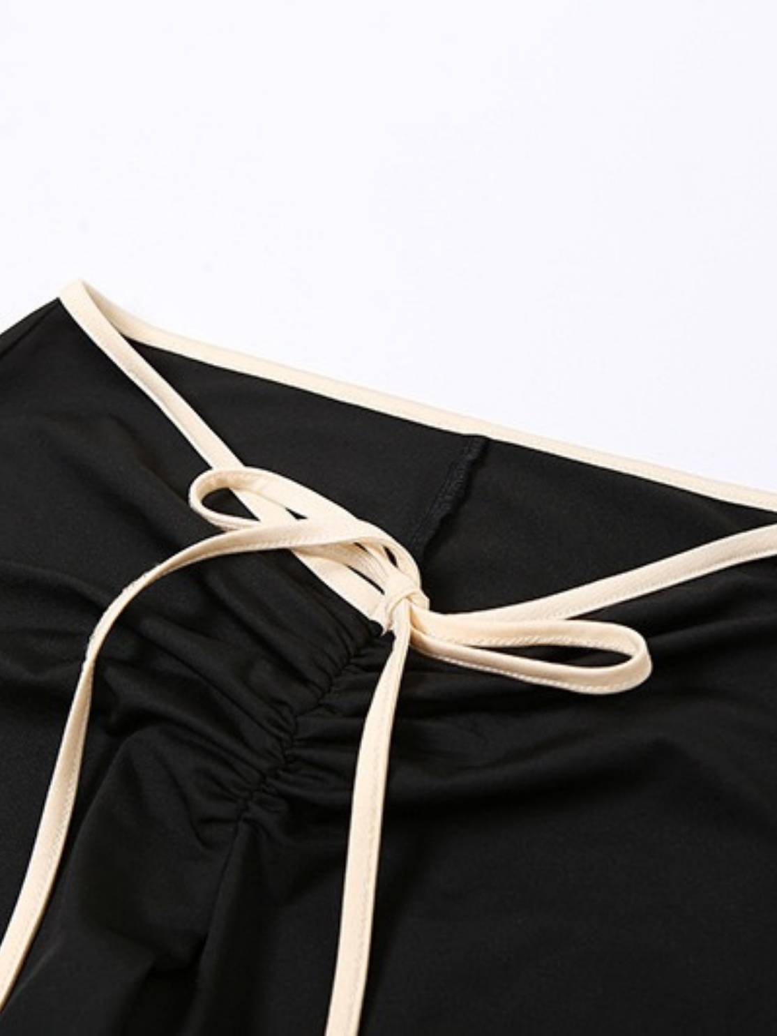 Short-sleeved Square Collar T-shirt Slim Fit Low Waist Trousers Suit