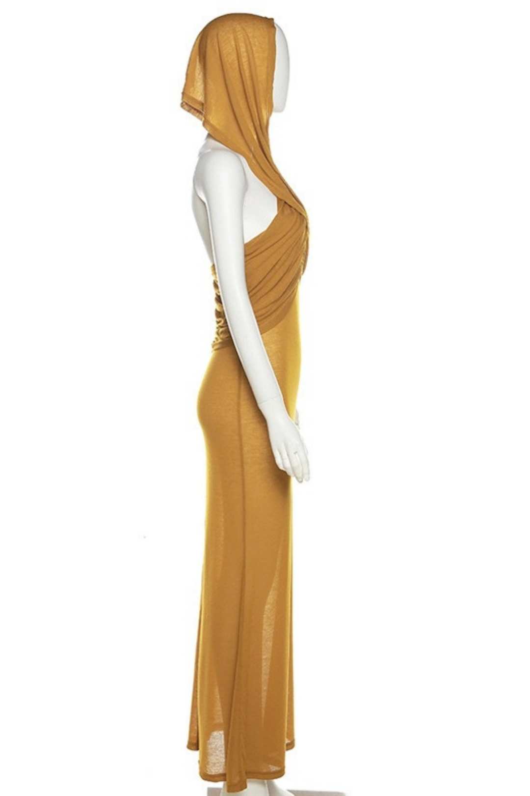 Sleeveless Hooded Sexy Backless High Waist Slim Dress