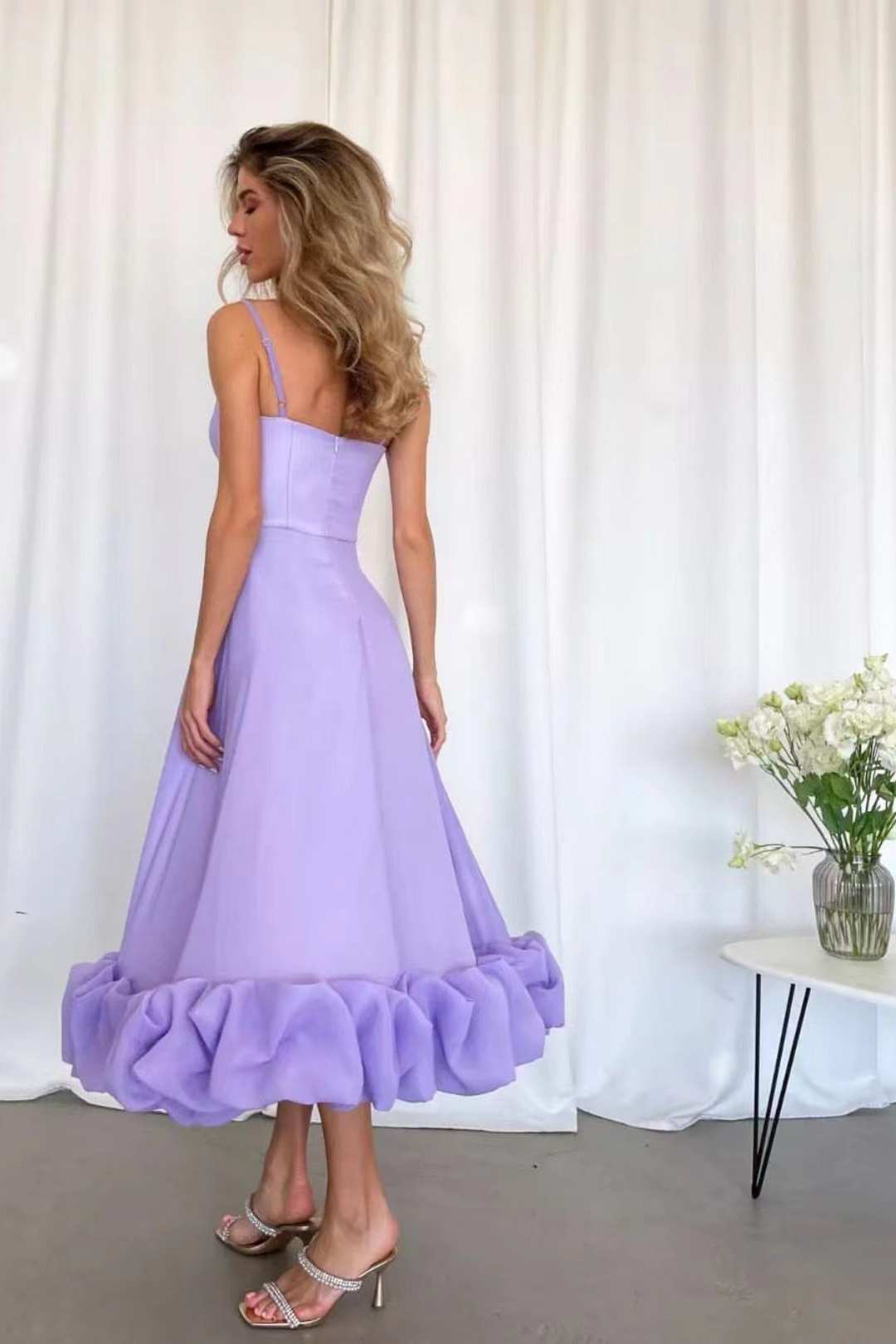 A-line Flower Big Skirt Evening Dress