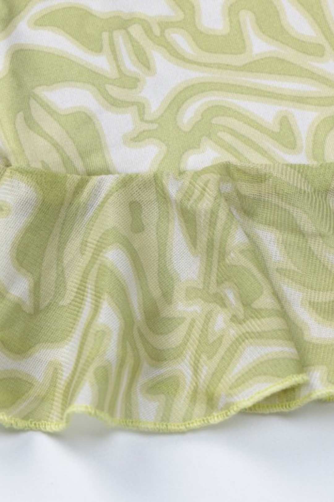 Print Features Sloping Shoulders Irregular