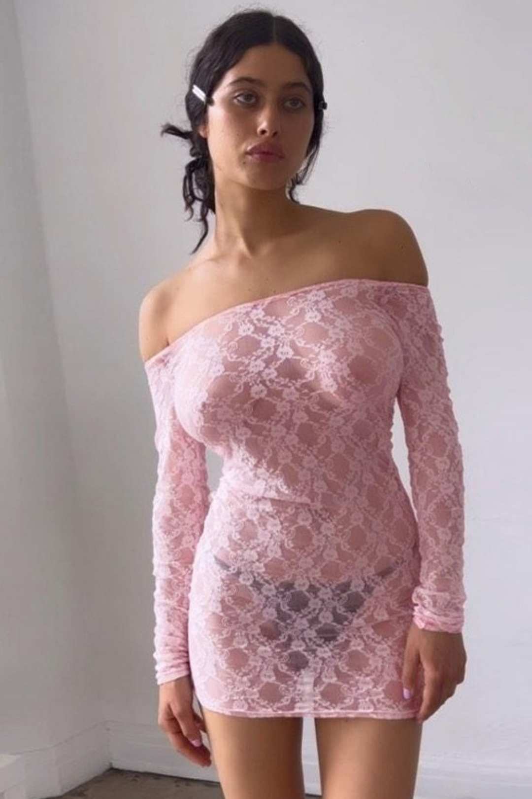 Sexy Hot Girl Tube Top Bag Hip Lace Dress