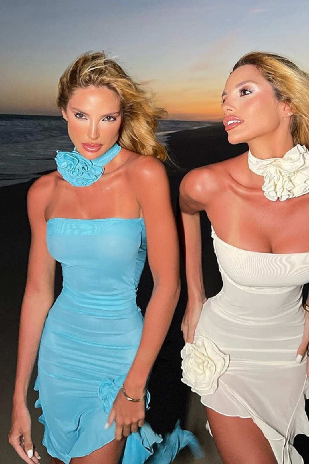 Flower Sexy Waist Bandeau And Hip Dress