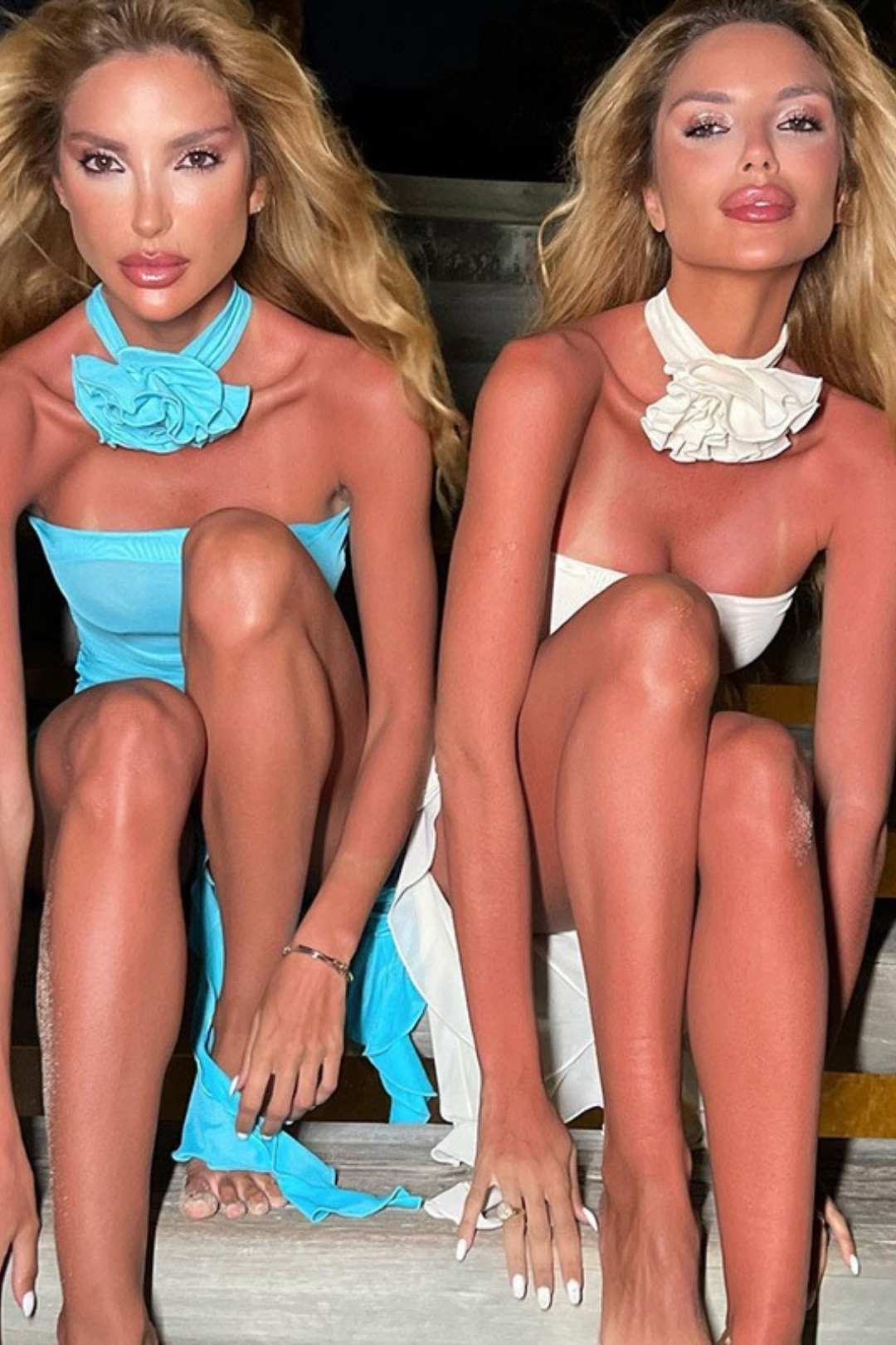 Flower Sexy Waist Bandeau And Hip Dress