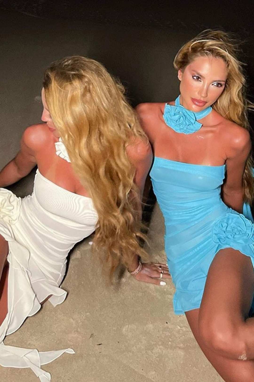 Flower Sexy Waist Bandeau And Hip Dress