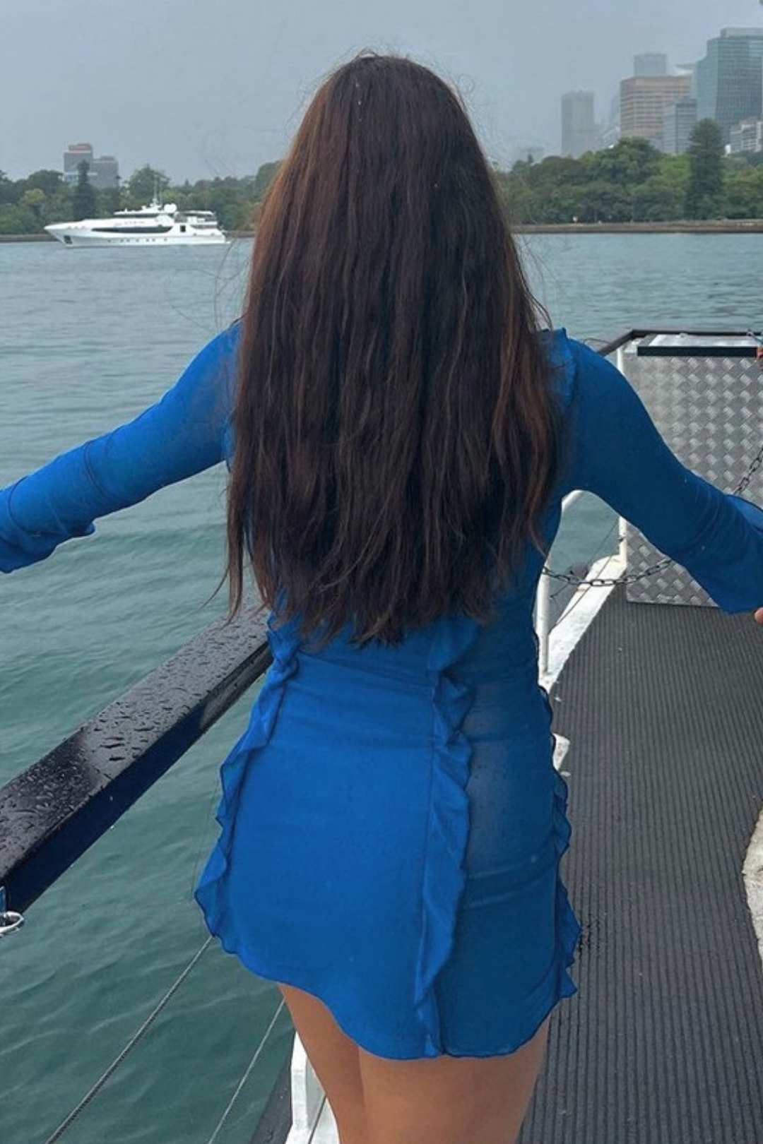 Summer New Hot Girl Slim Long-sleeved Dress