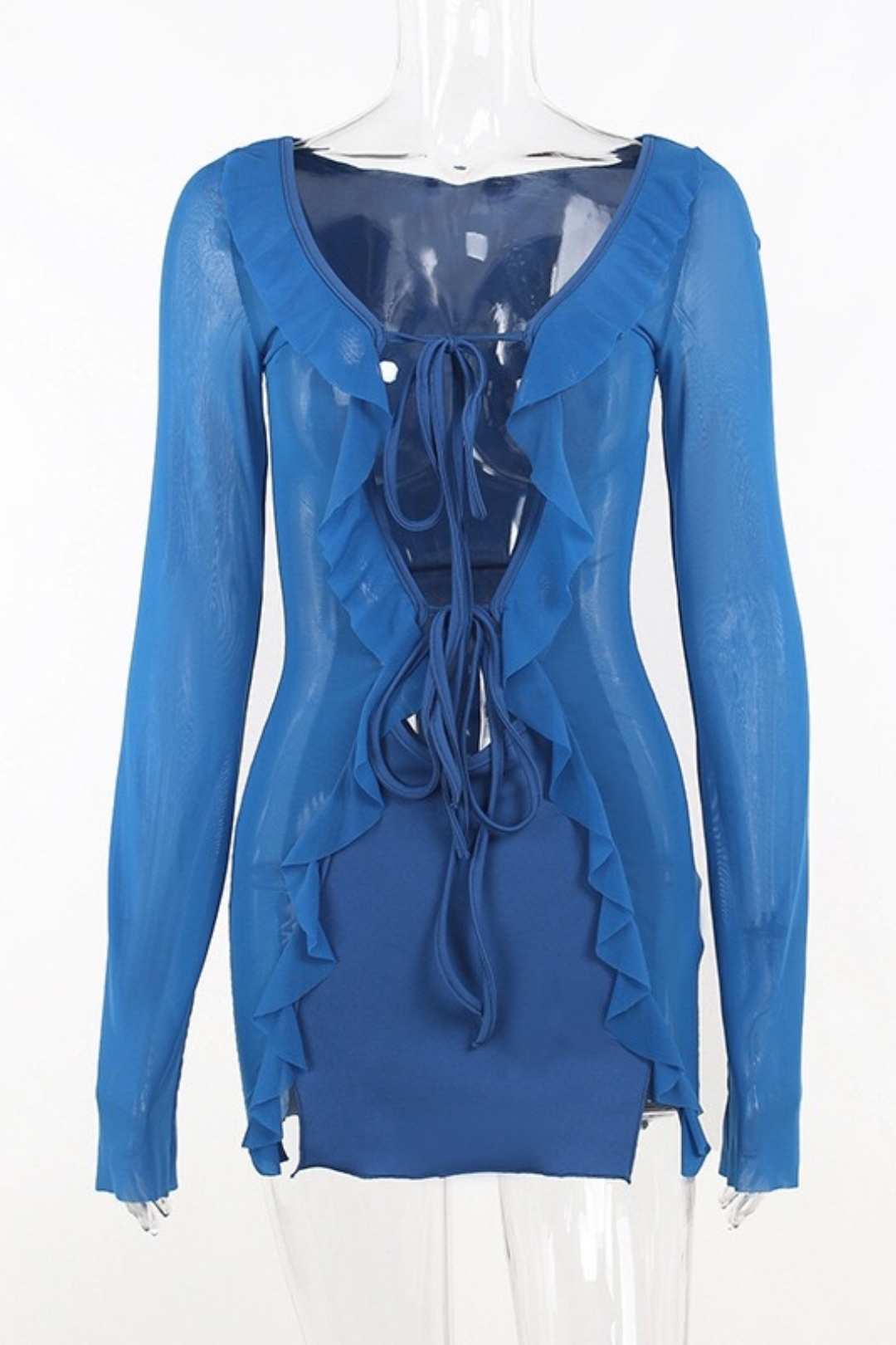 Summer New Hot Girl Slim Long-sleeved Dress