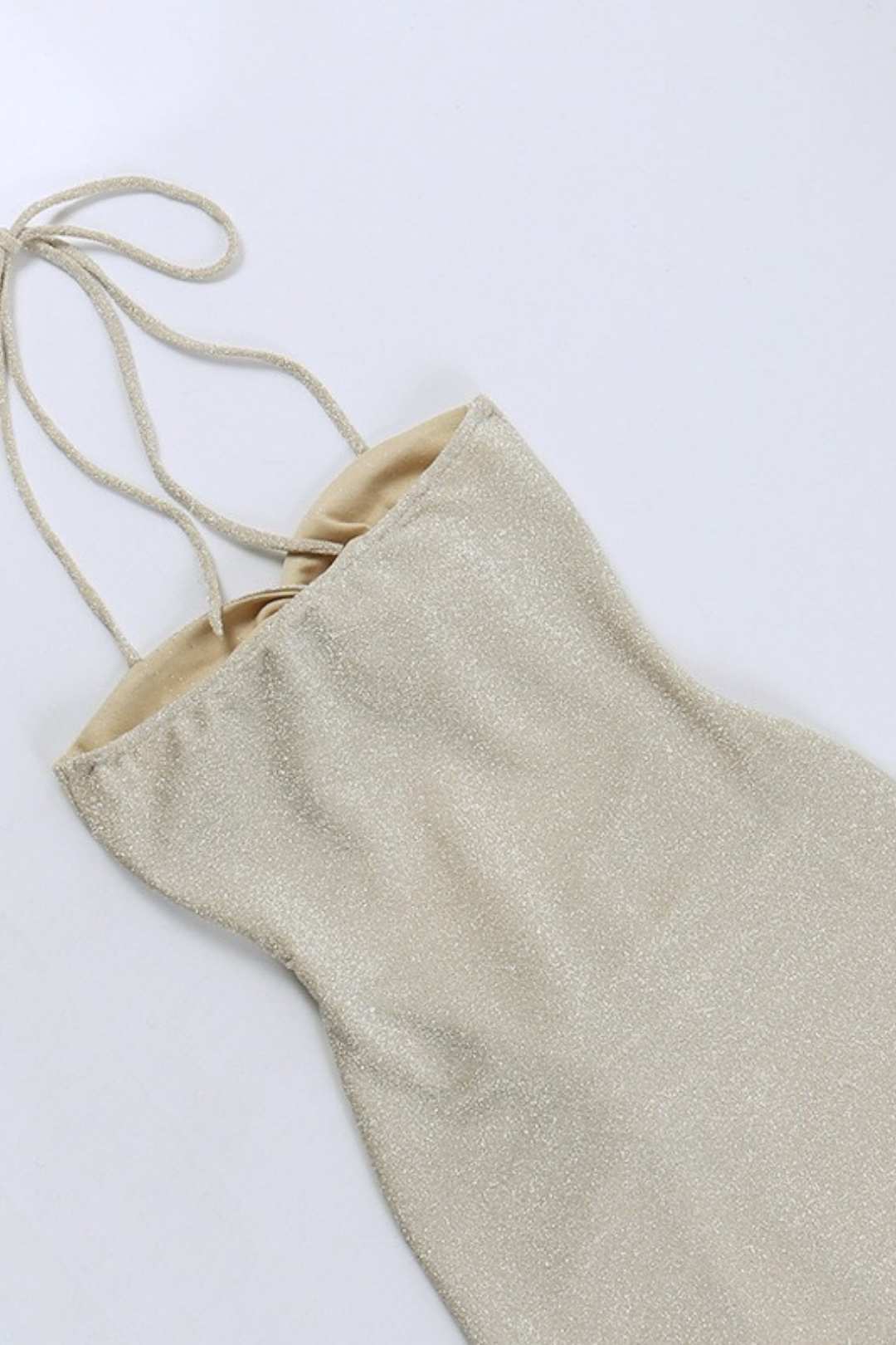 Hottie Style Suspender Cross Hollow Slit Gold And Silver Dress