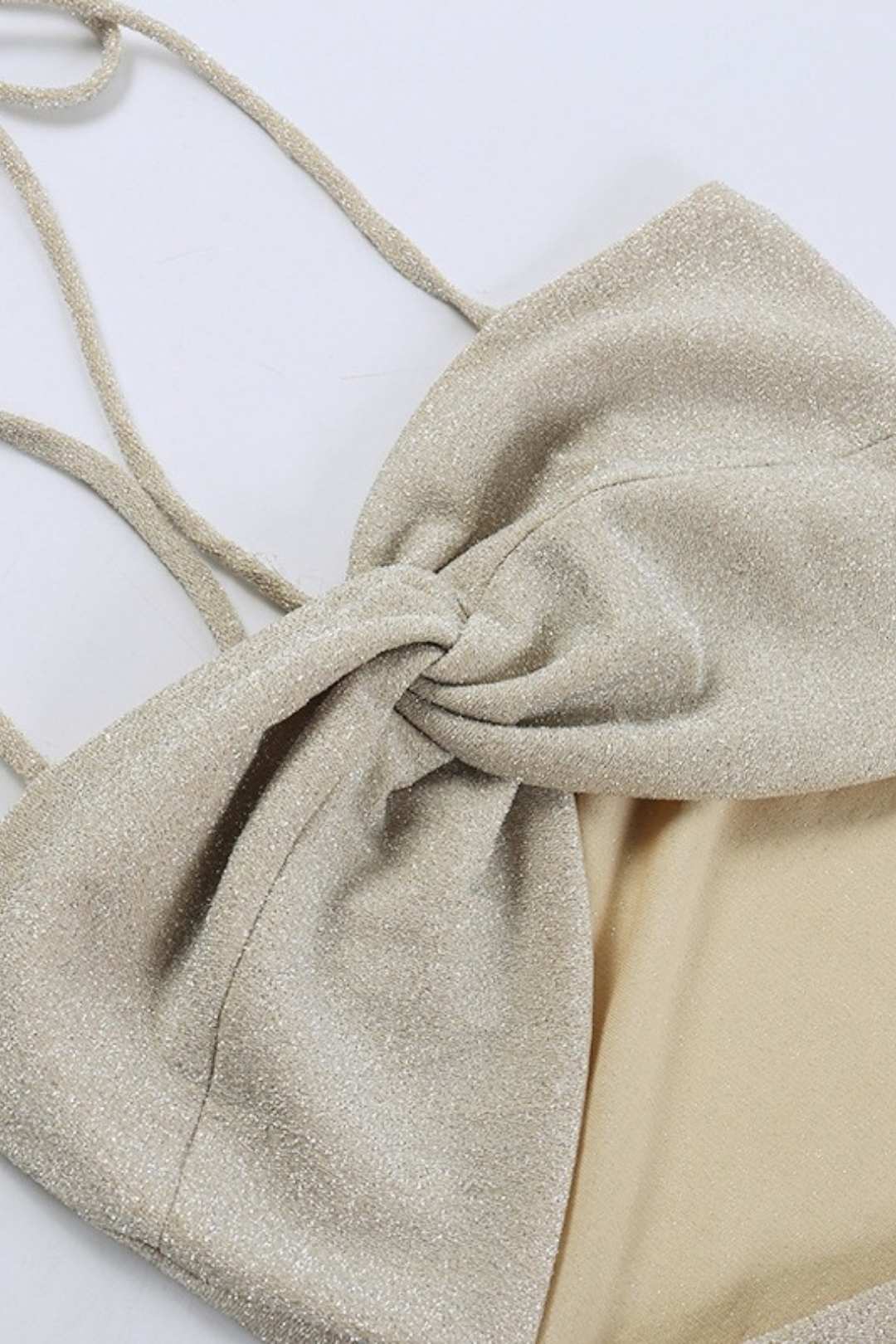 Hottie Style Suspender Cross Hollow Slit Gold And Silver Dress