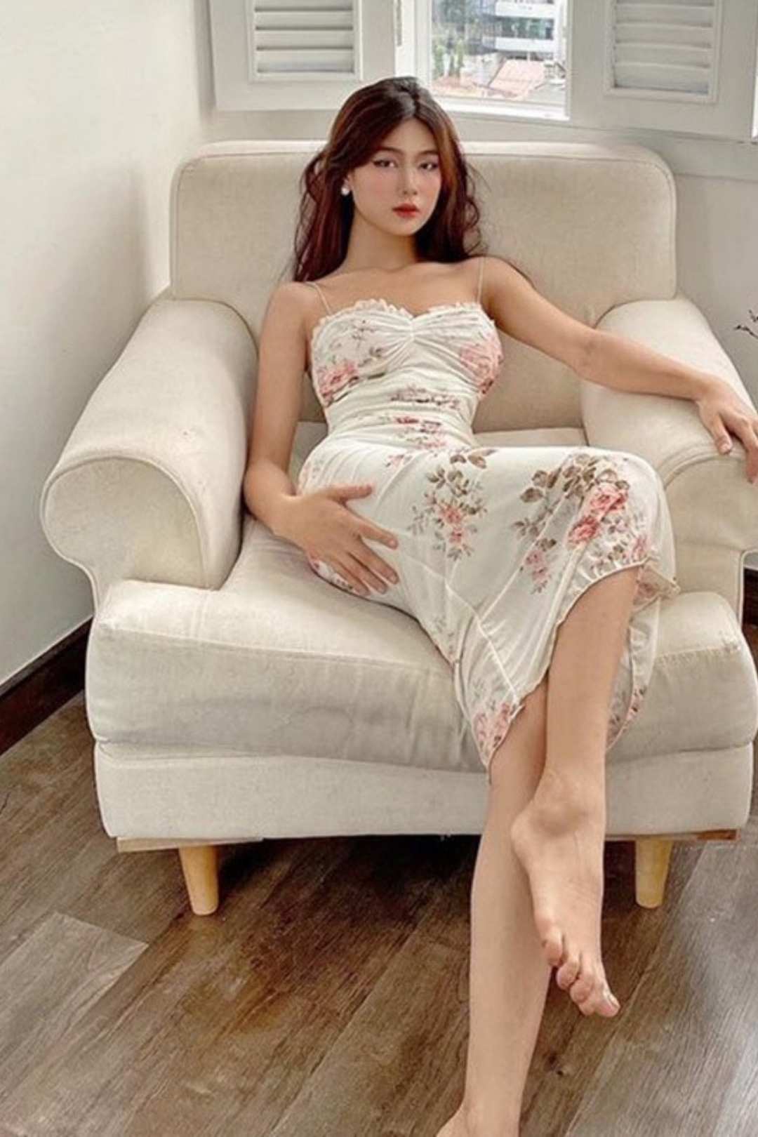 Suspender Pure Desire Printed Dress