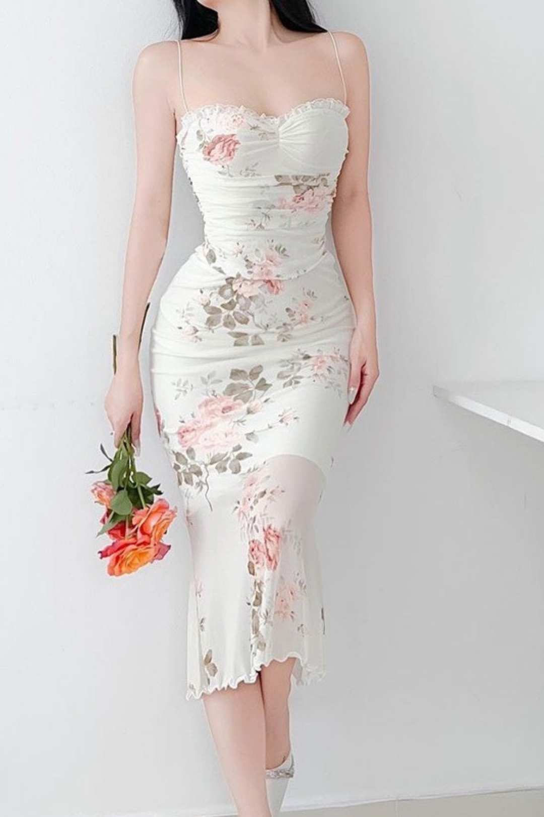 Suspender Pure Desire Printed Dress