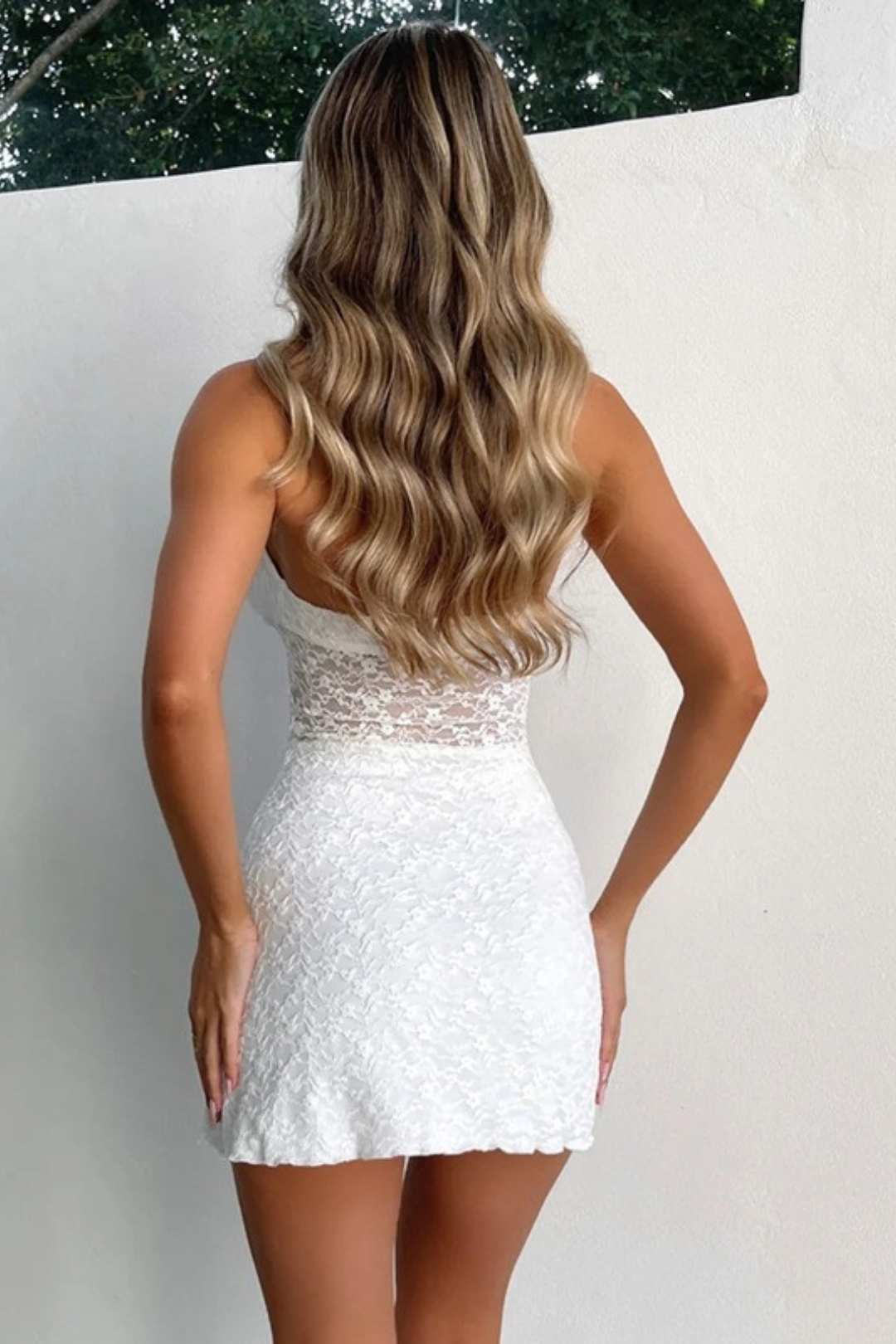Style Sexy Slim Lace V-neck Split Dress