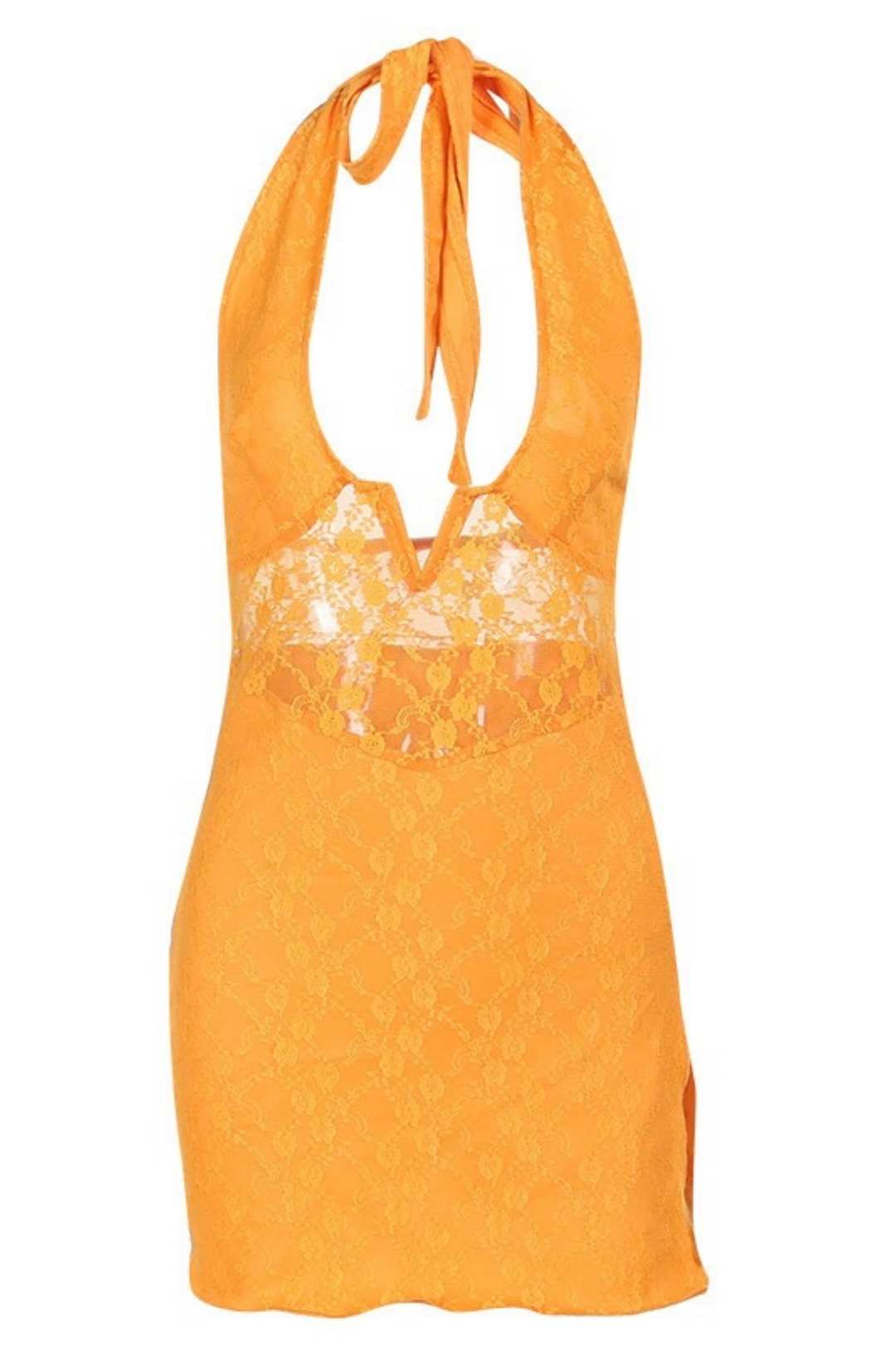 Style Sexy Slim Lace V-neck Split Dress