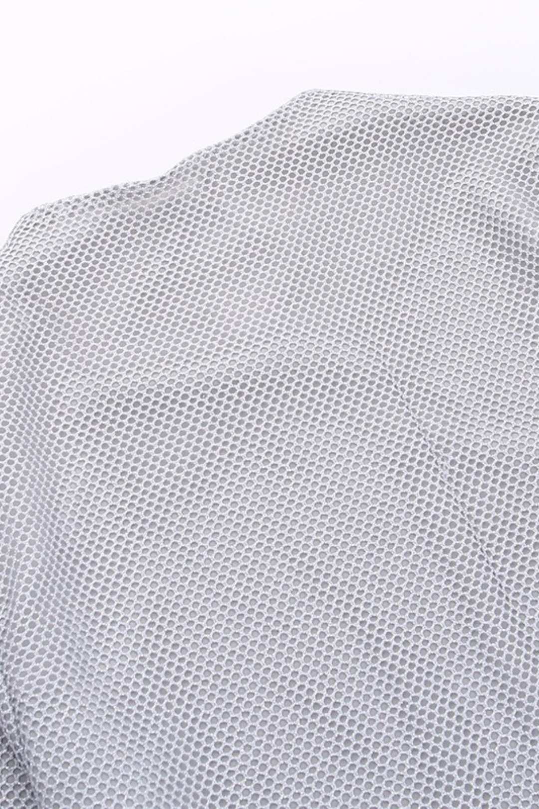 Mesh Furry Cuffs Gathered Slit Dress