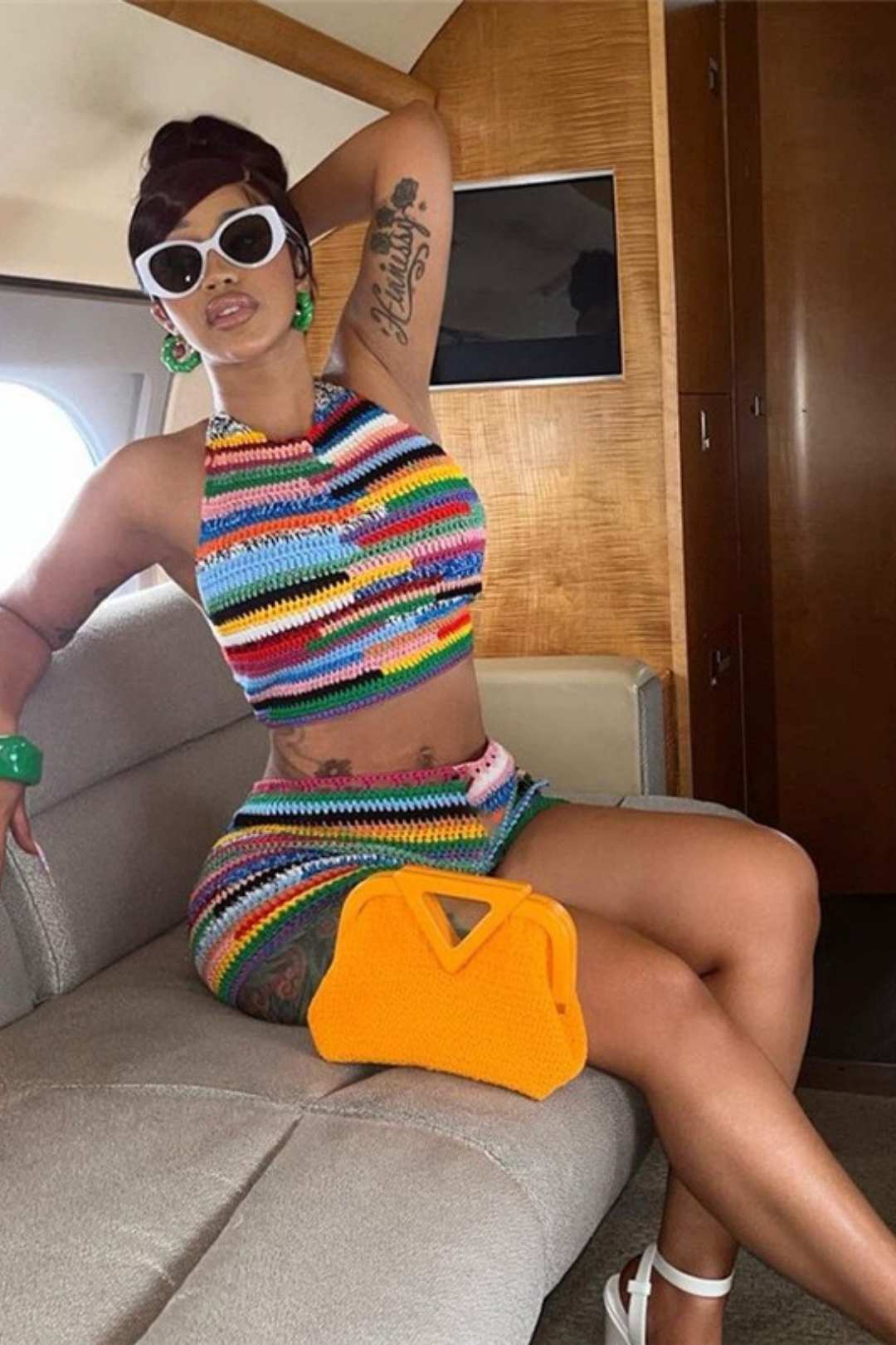 High Waist Bag Hip Straight Tights Suit