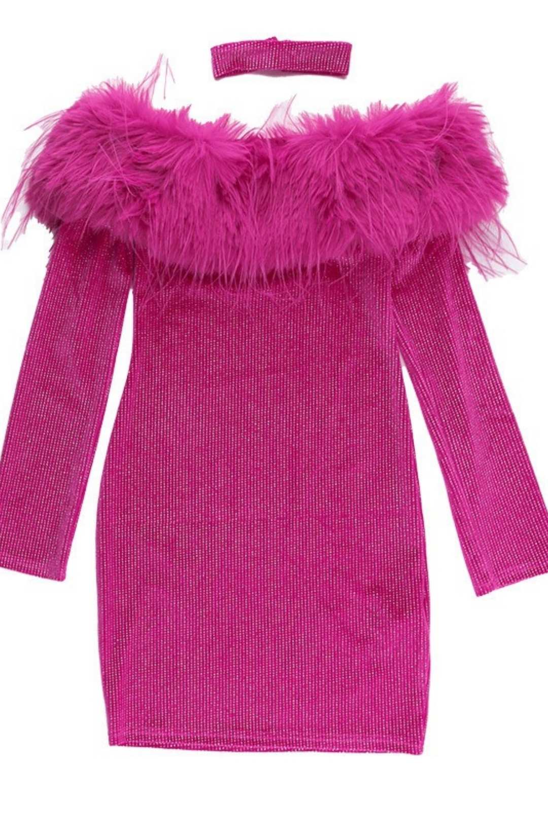 Sparkling Long-sleeved Dress