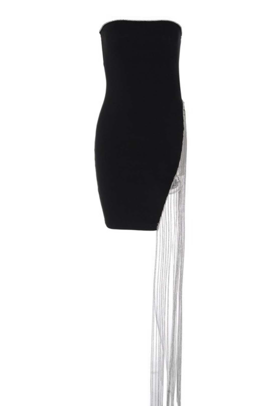 Solid Color Chest Wrap Royal Sister Style Stitching Tassel Split Dress