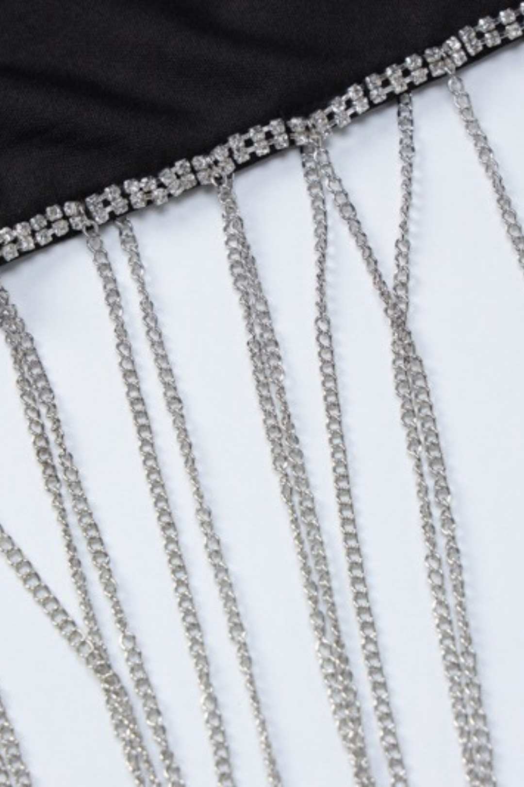 Solid Color Chest Wrap Royal Sister Style Stitching Tassel Split Dress