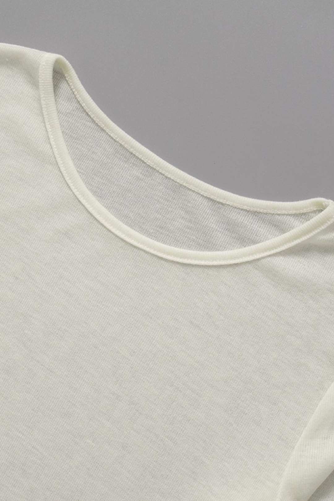 Long Sleeve Wave Edge Basic Casual Dress