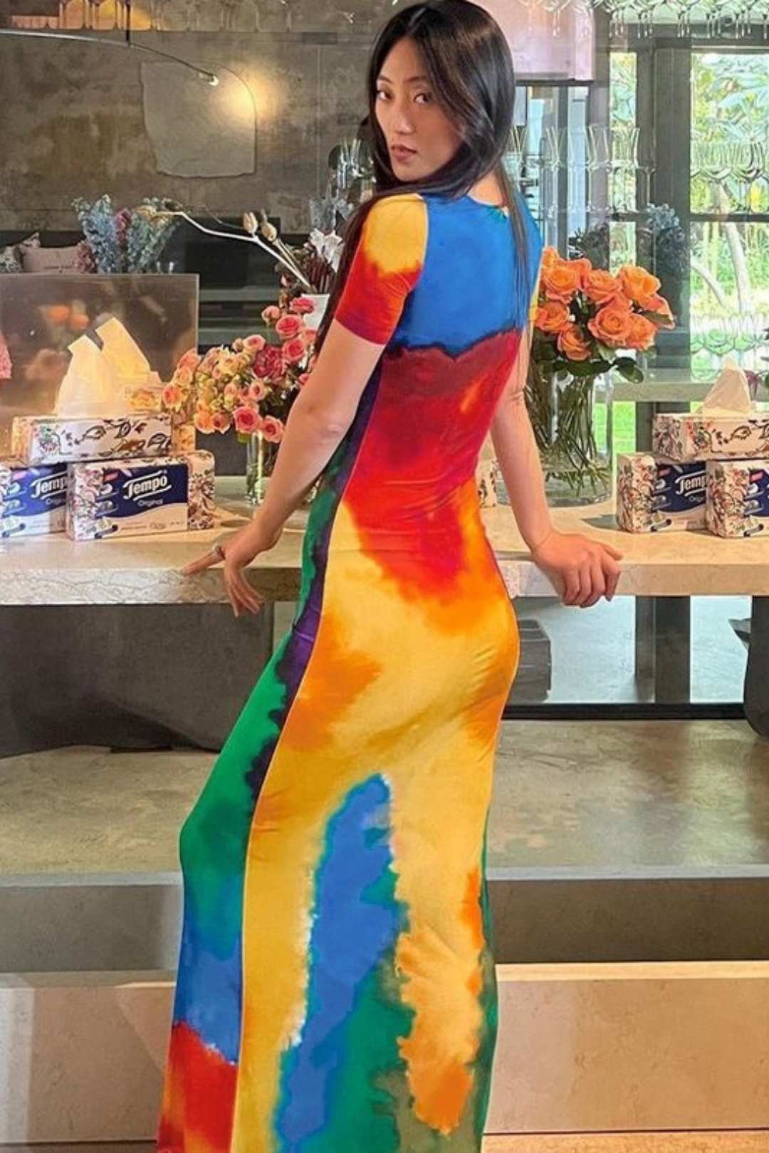 Sexy, Interesting, Elegant, Street Trendy Round Neck Long Dress For Women