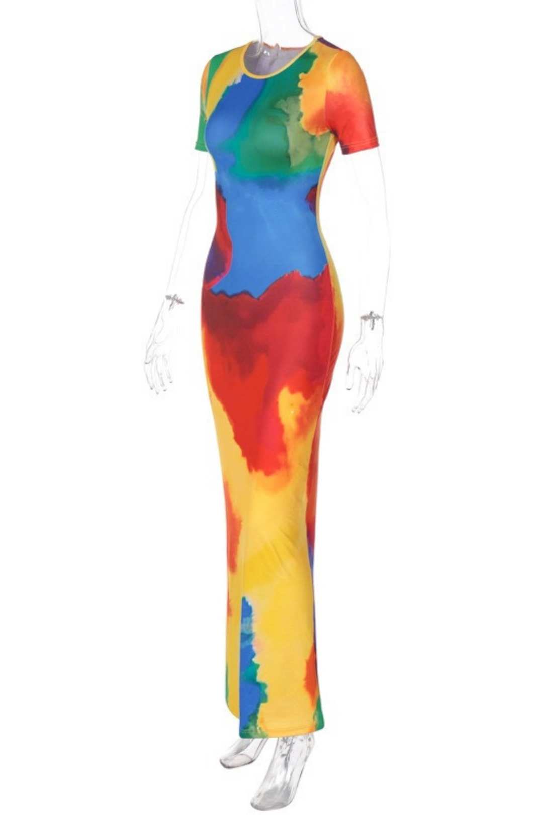 Sexy, Interesting, Elegant, Street Trendy Round Neck Long Dress For Women