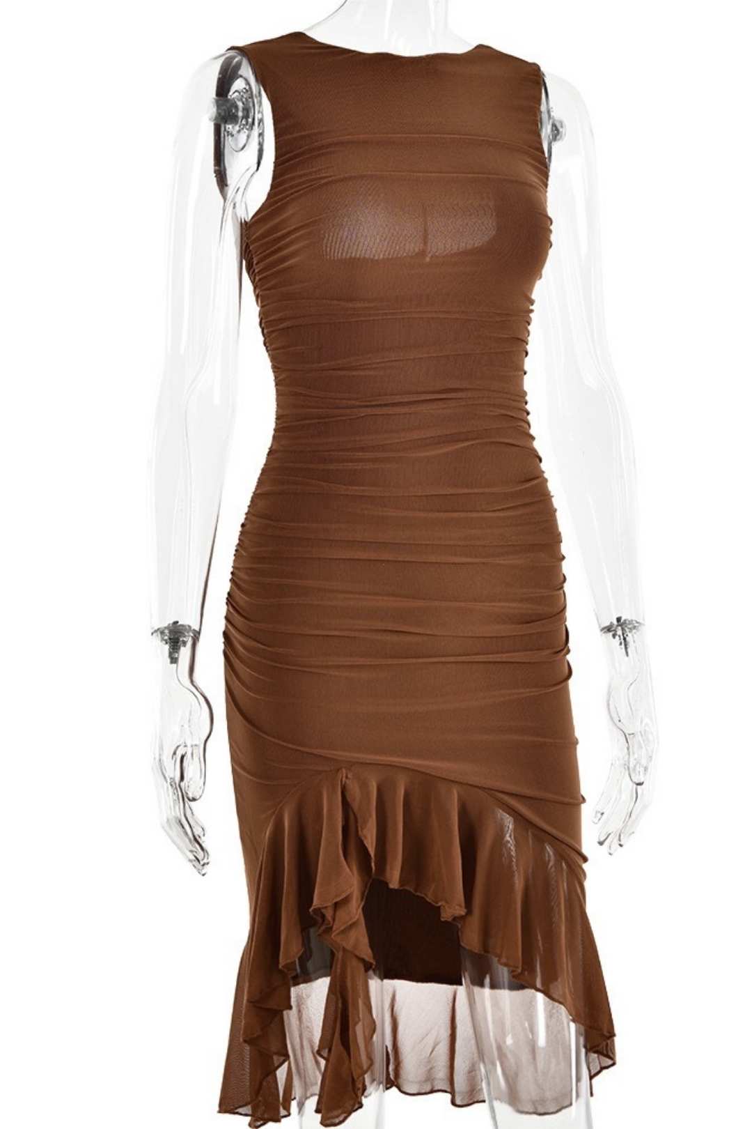 Tight Backless Pleated Midi Skirt