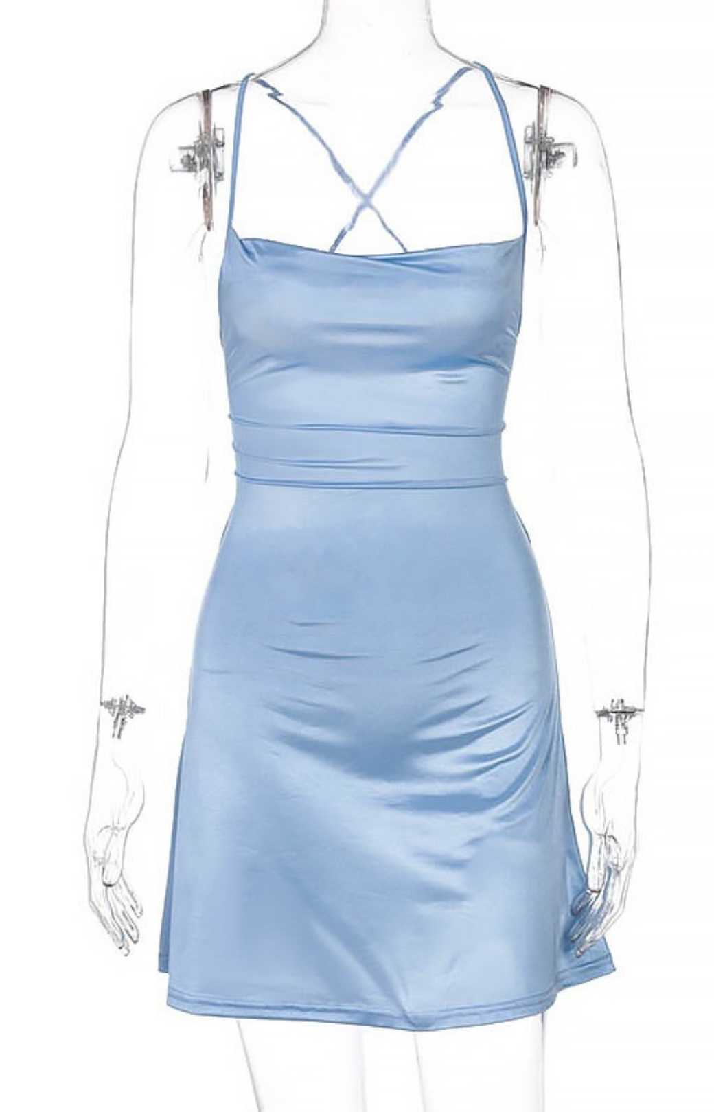 Hot Products New Lace-up Backless Suspender Dress