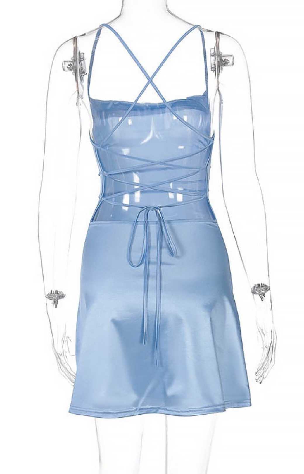 Hot Products New Lace-up Backless Suspender Dress