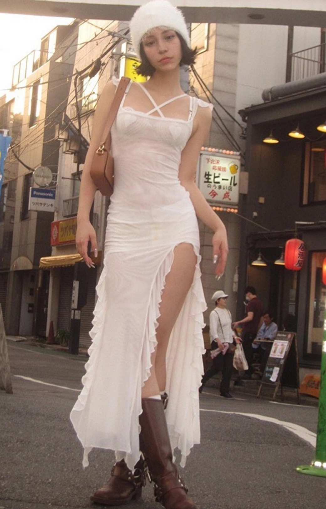 Backless Mesh Micro-transparent Strap Suspender Dress