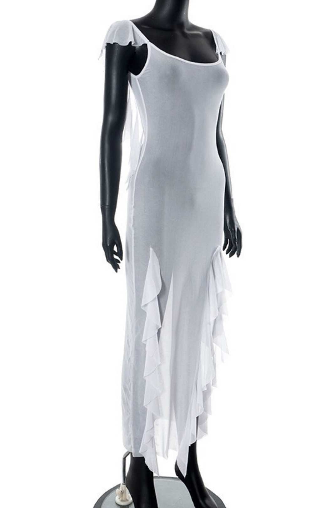 Backless Mesh Micro-transparent Strap Suspender Dress