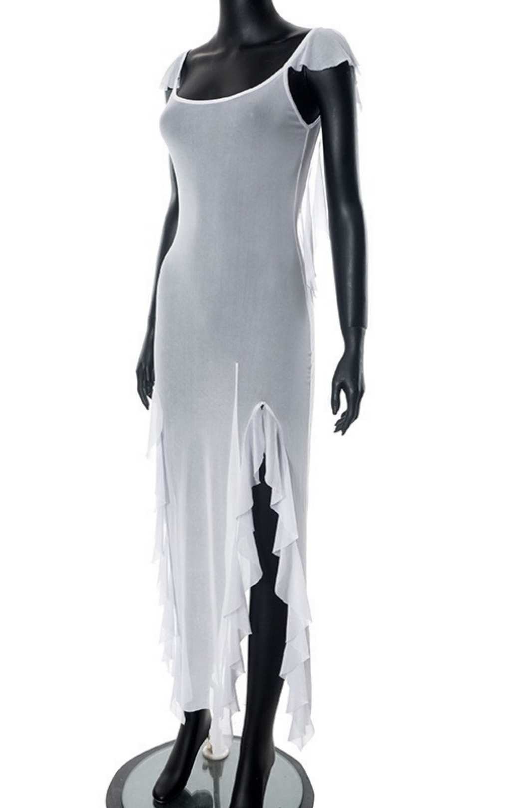 Backless Mesh Micro-transparent Strap Suspender Dress