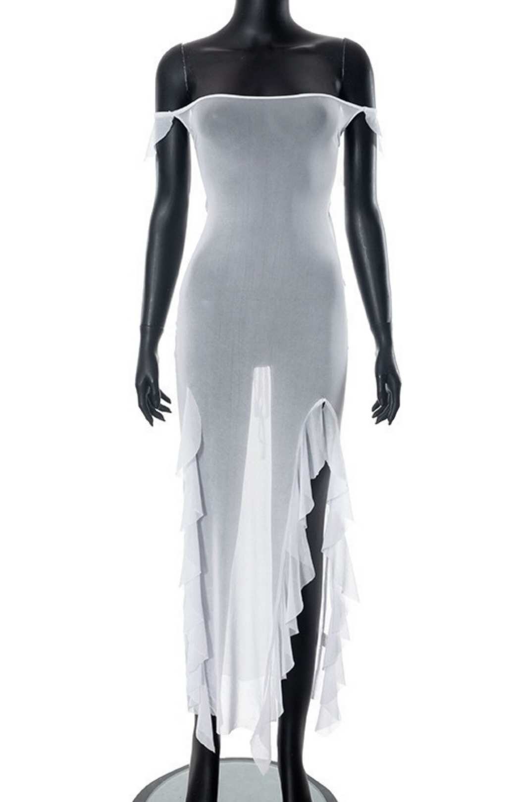 Backless Mesh Micro-transparent Strap Suspender Dress