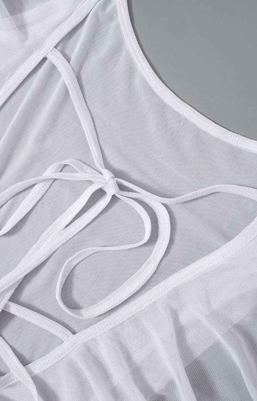 Backless Mesh Micro-transparent Strap Suspender Dress