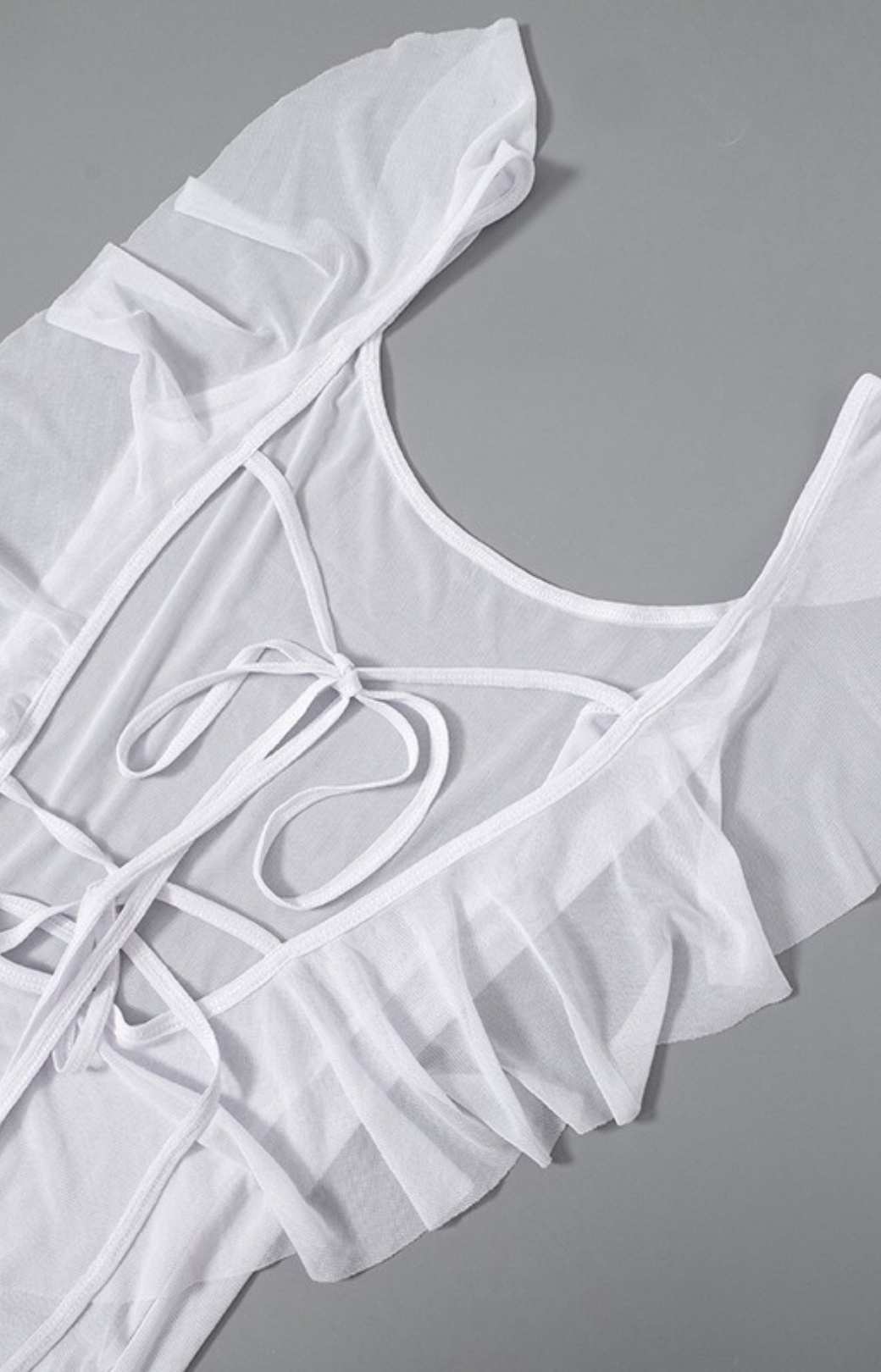 Backless Mesh Micro-transparent Strap Suspender Dress