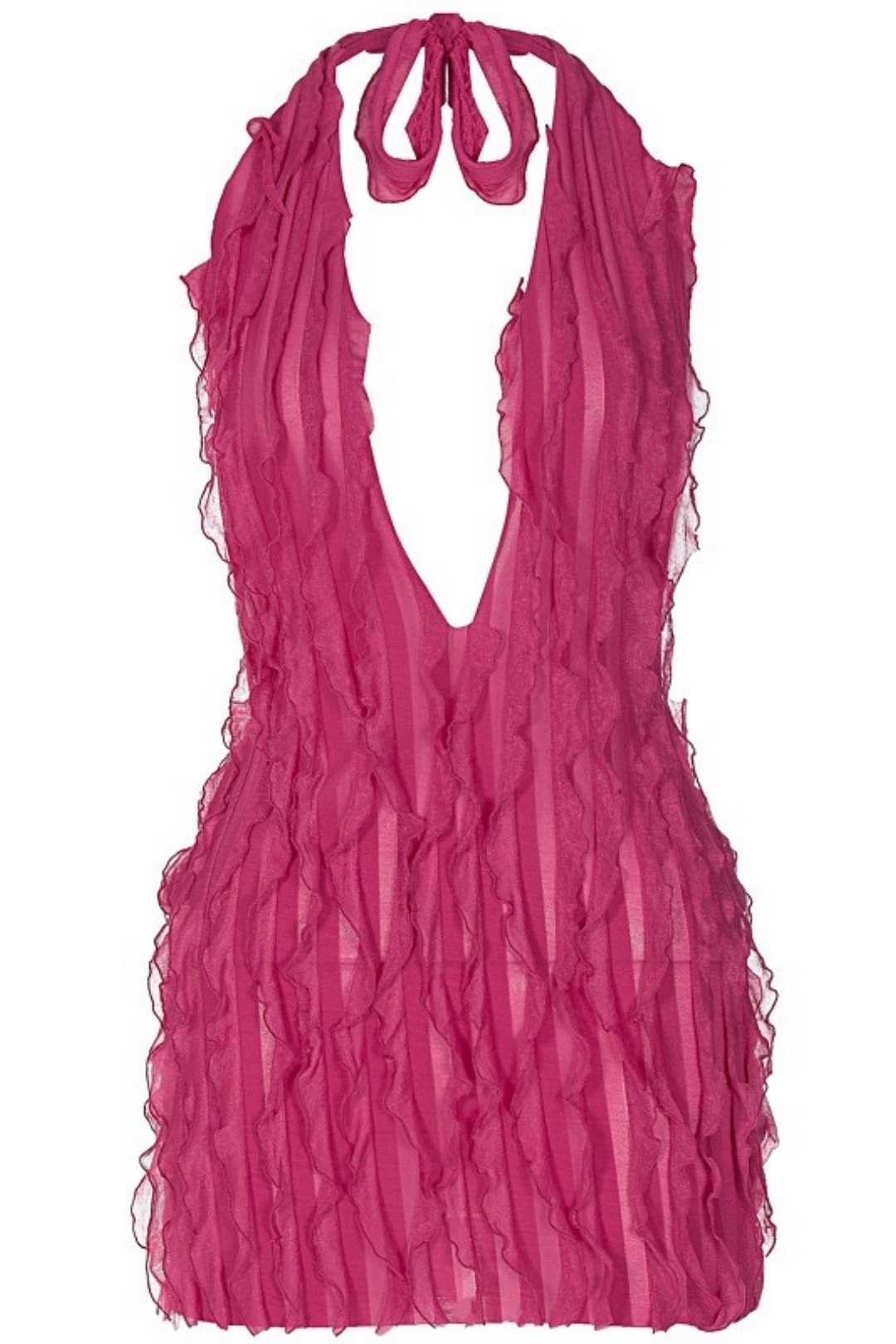 Best-selling Water Ripple Sexy Halterneck Backless Dress