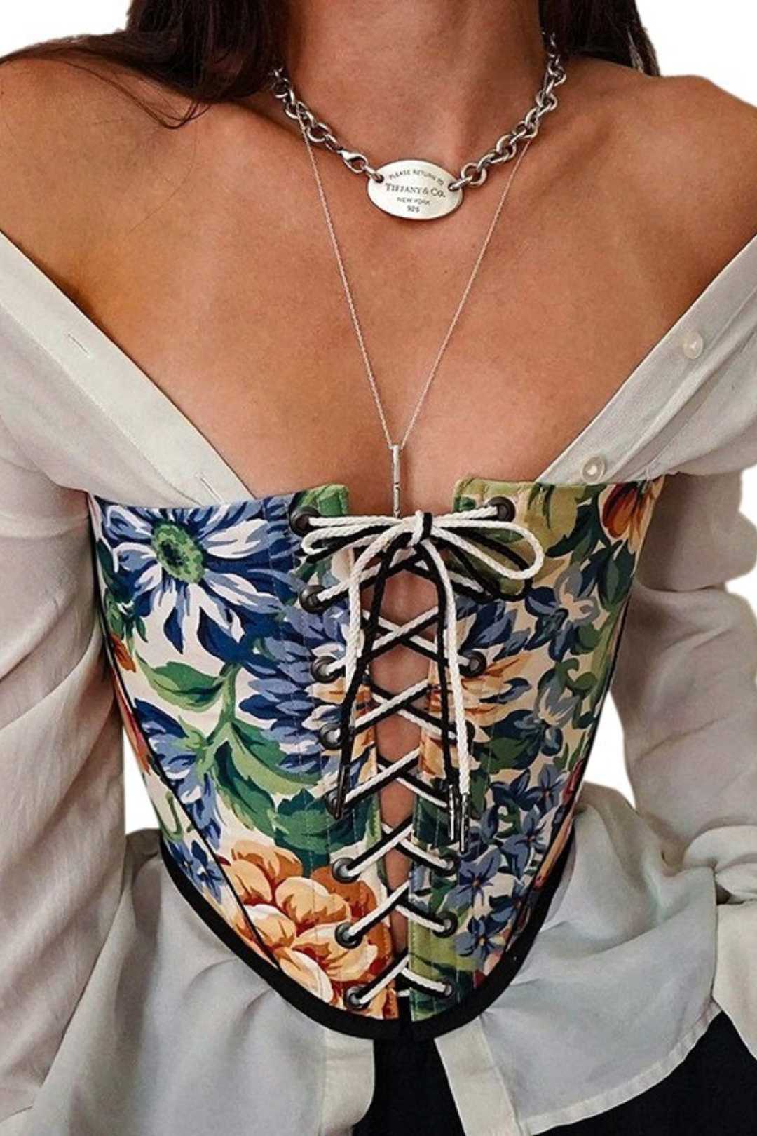 Flower Print Strappy Outer Top