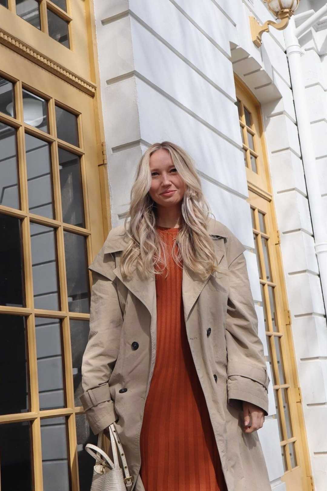 Long Sleeve Knitted Striped Dress