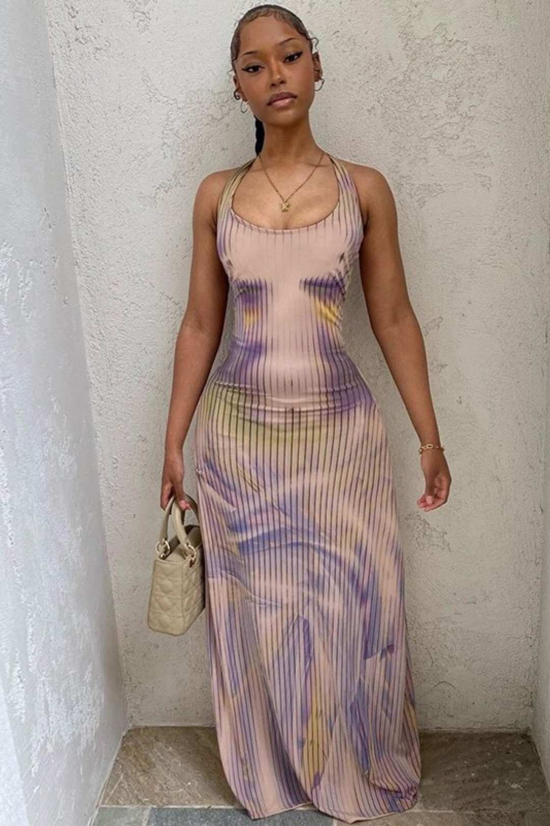 Sexy Printed Slim Sleeveless Dress