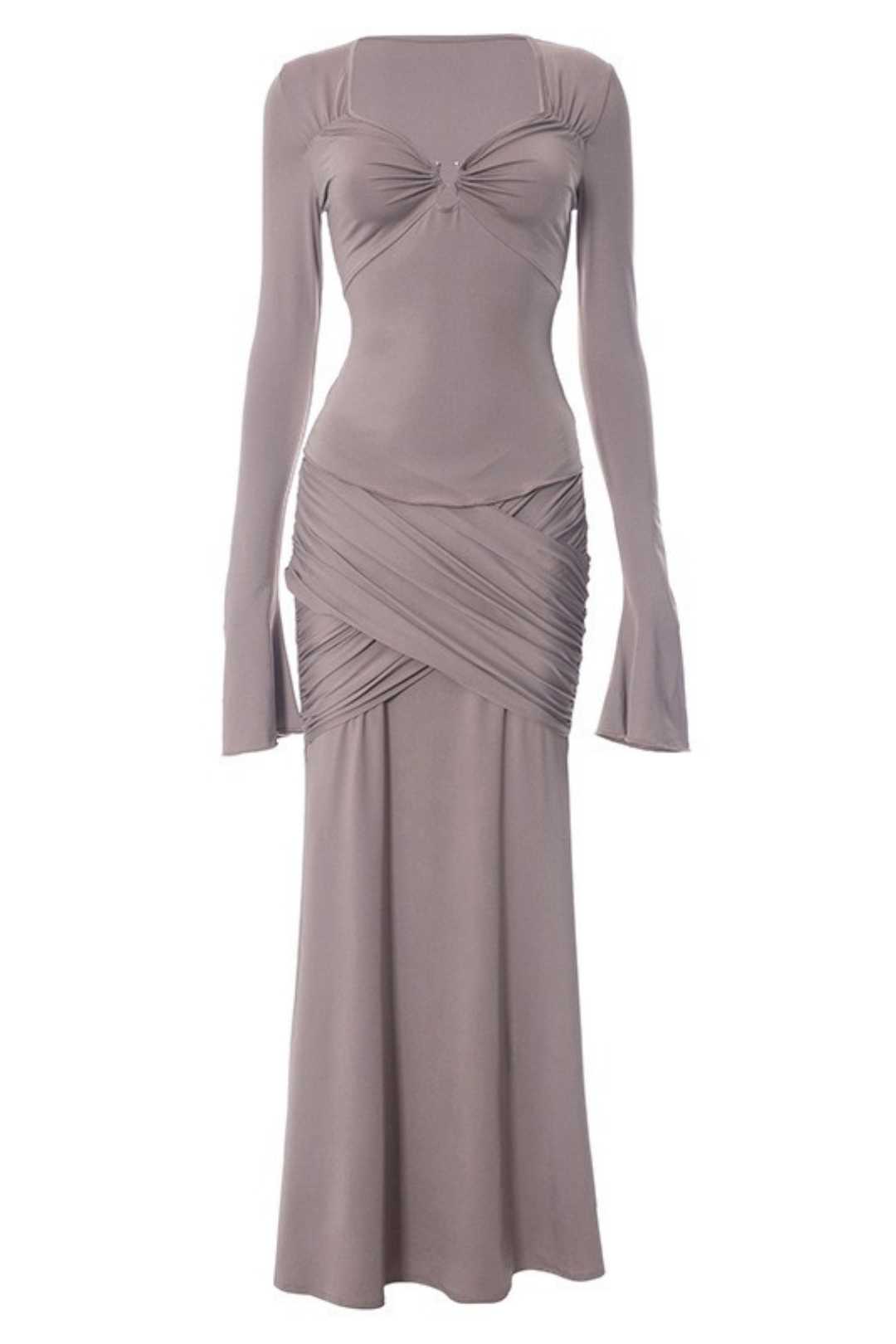 Long-sleeved Chest-wrapped Long Skirt Fashion Hot Girl Suit