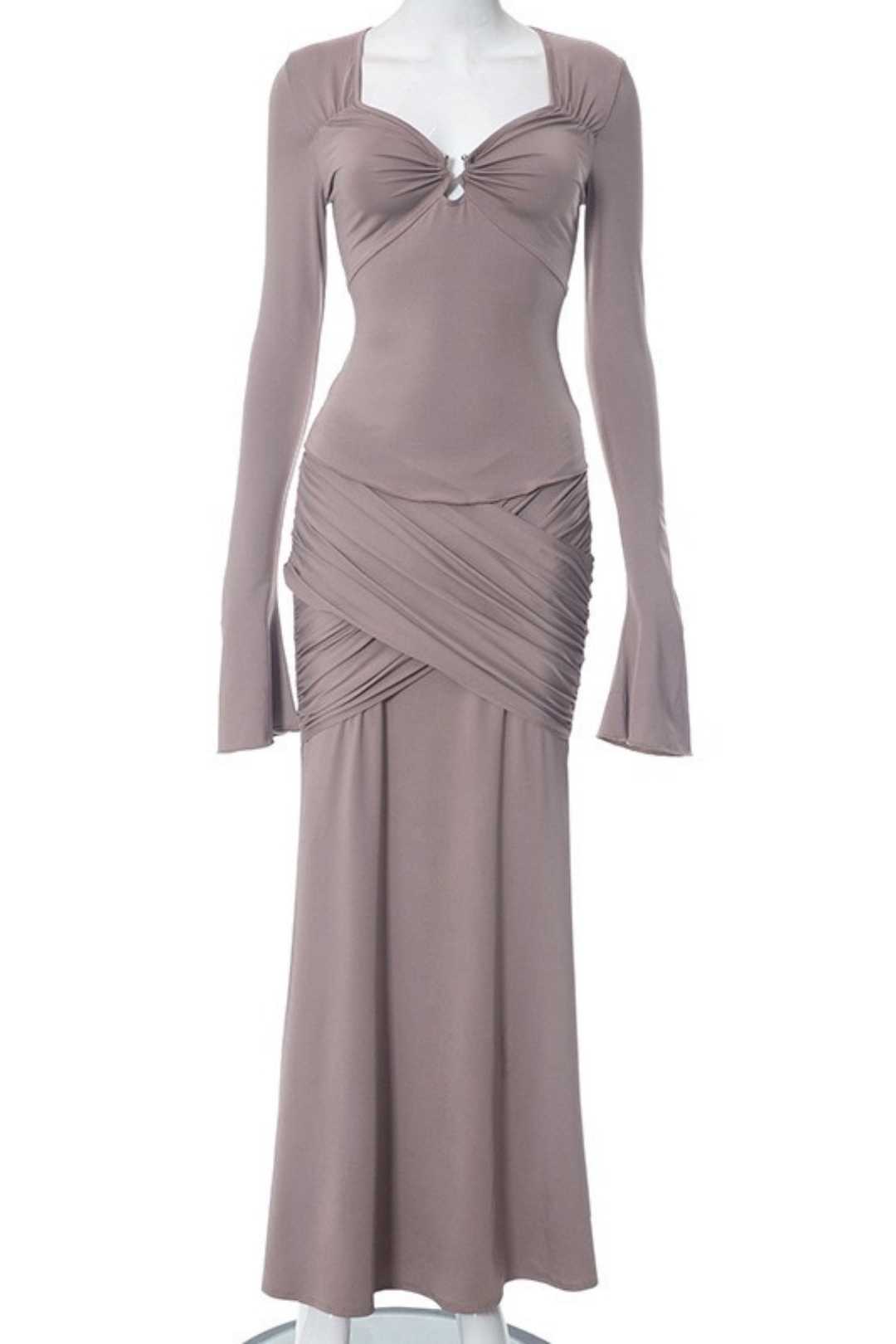 Long-sleeved Chest-wrapped Long Skirt Fashion Hot Girl Suit