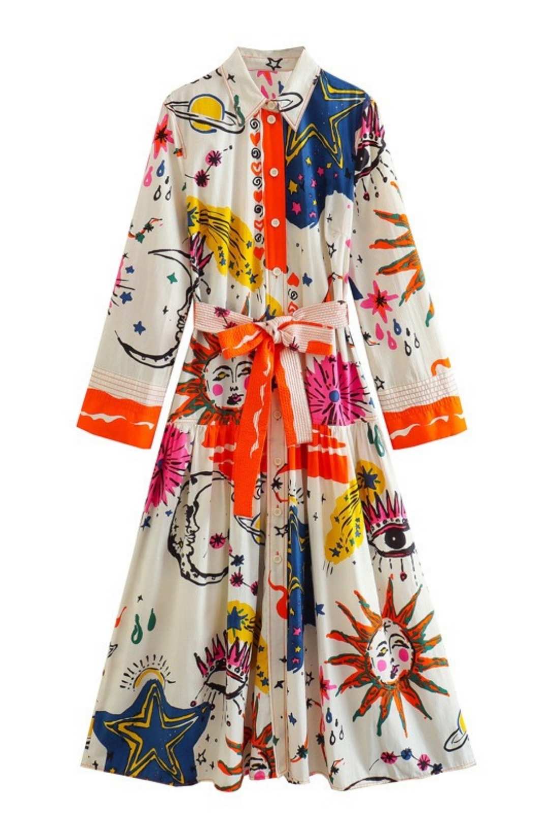 Printed Mid-length Dress