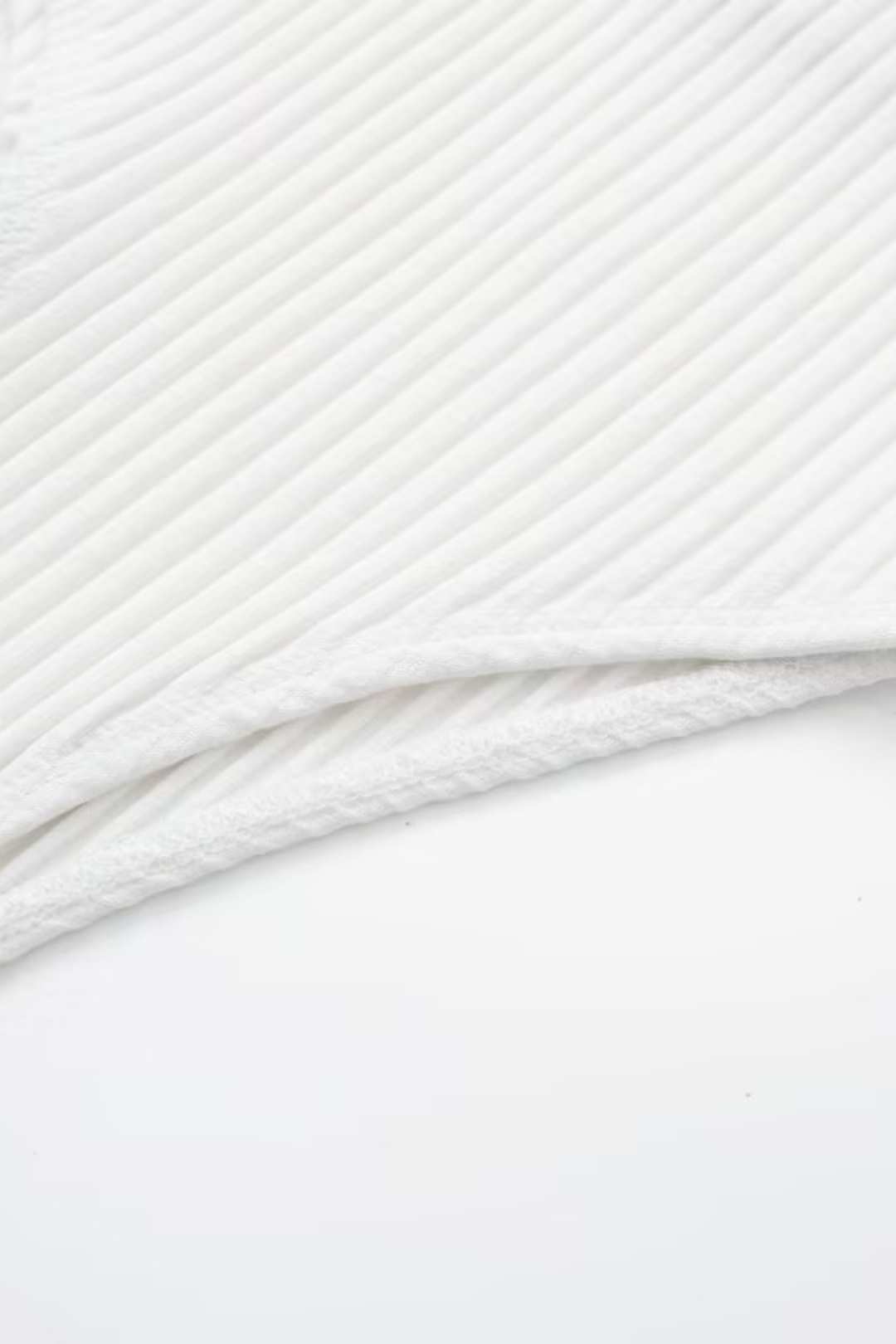 Layered Decorative Ribbed Slim Fit Short Jumpsuit