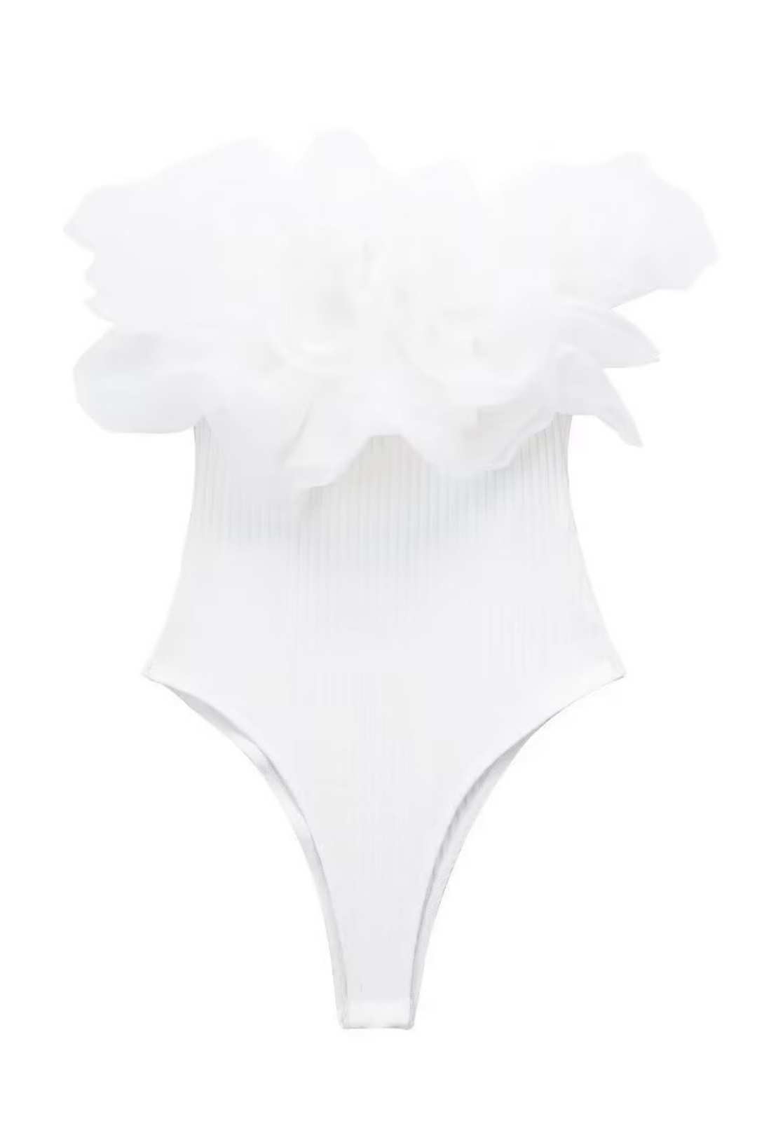 Layered Decorative Ribbed Slim Fit Short Jumpsuit