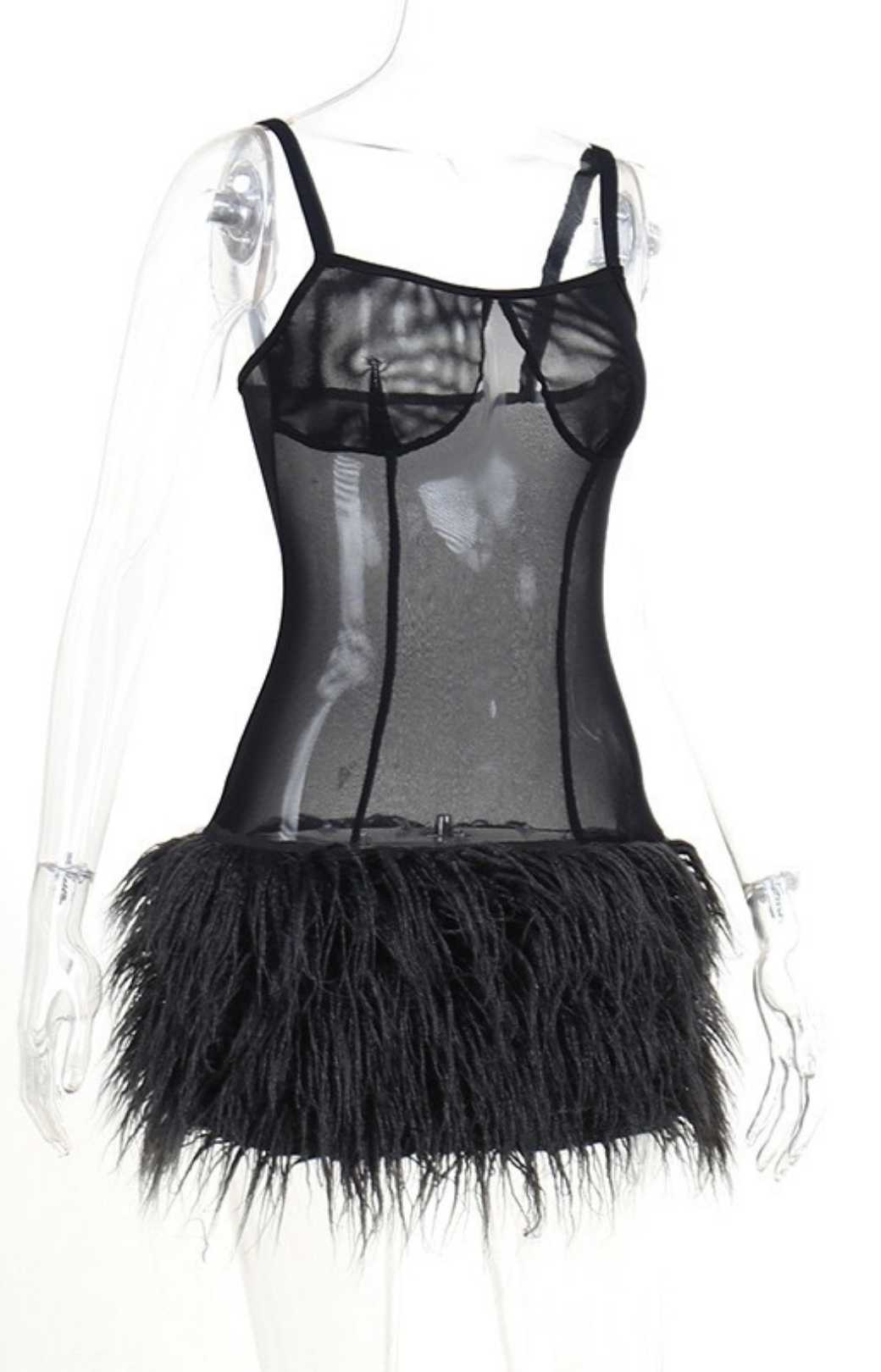 Spring Strapless Backless Slim Hip Skirt