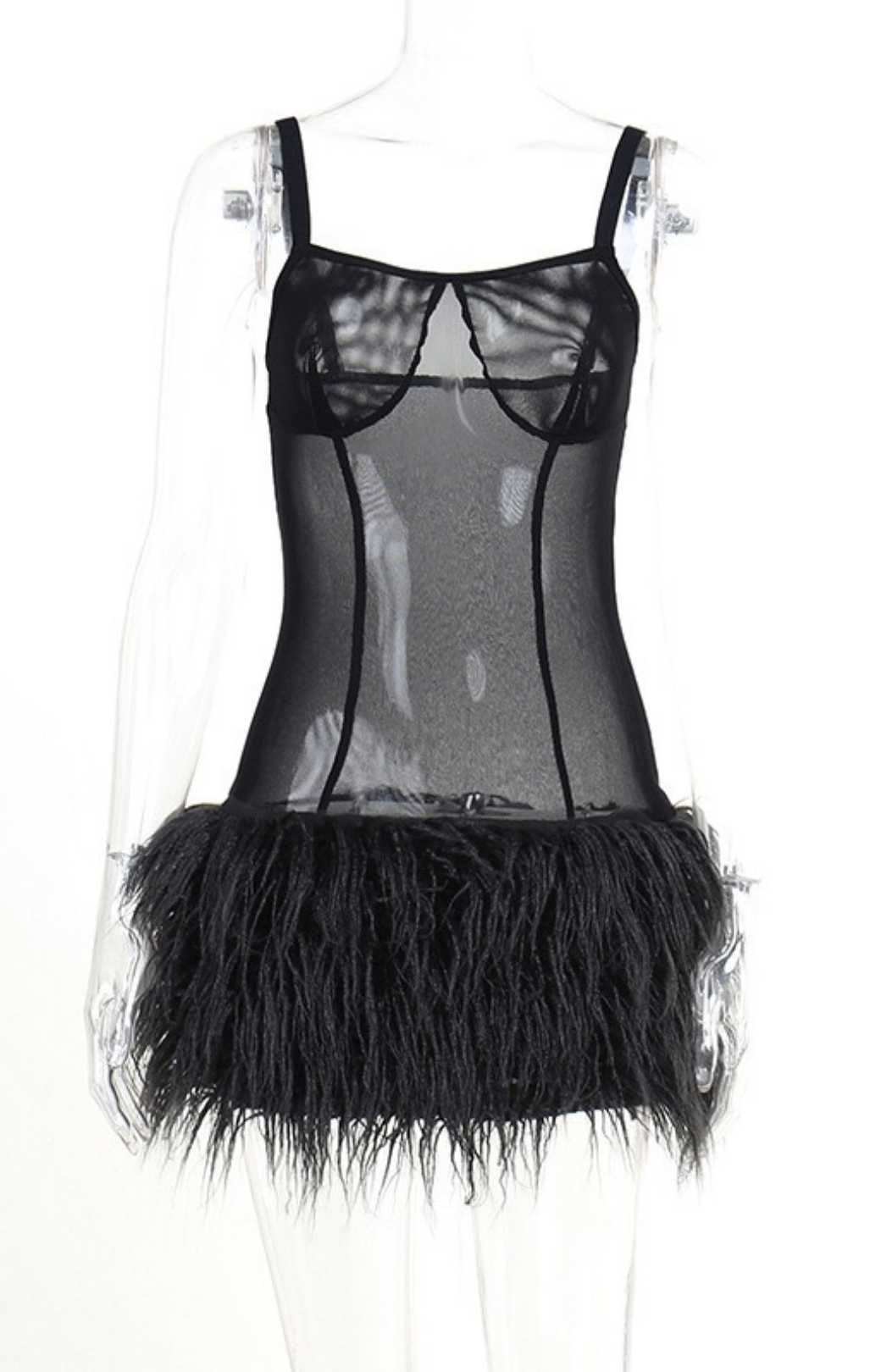 Spring Strapless Backless Slim Hip Skirt