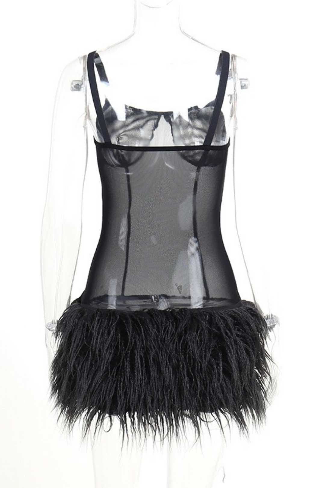 Spring Strapless Backless Slim Hip Skirt