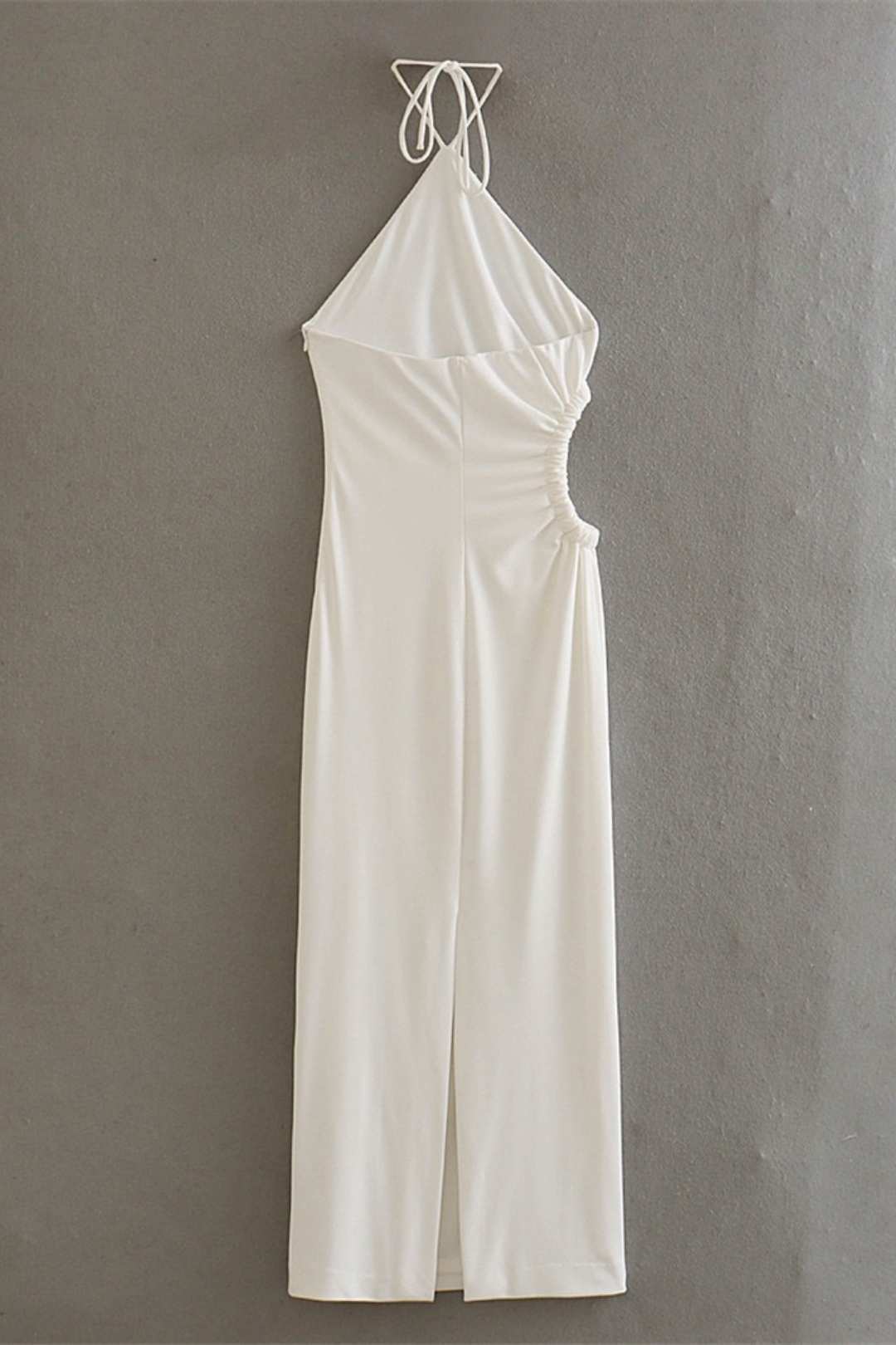 Open Waist Design Halter Neck Long